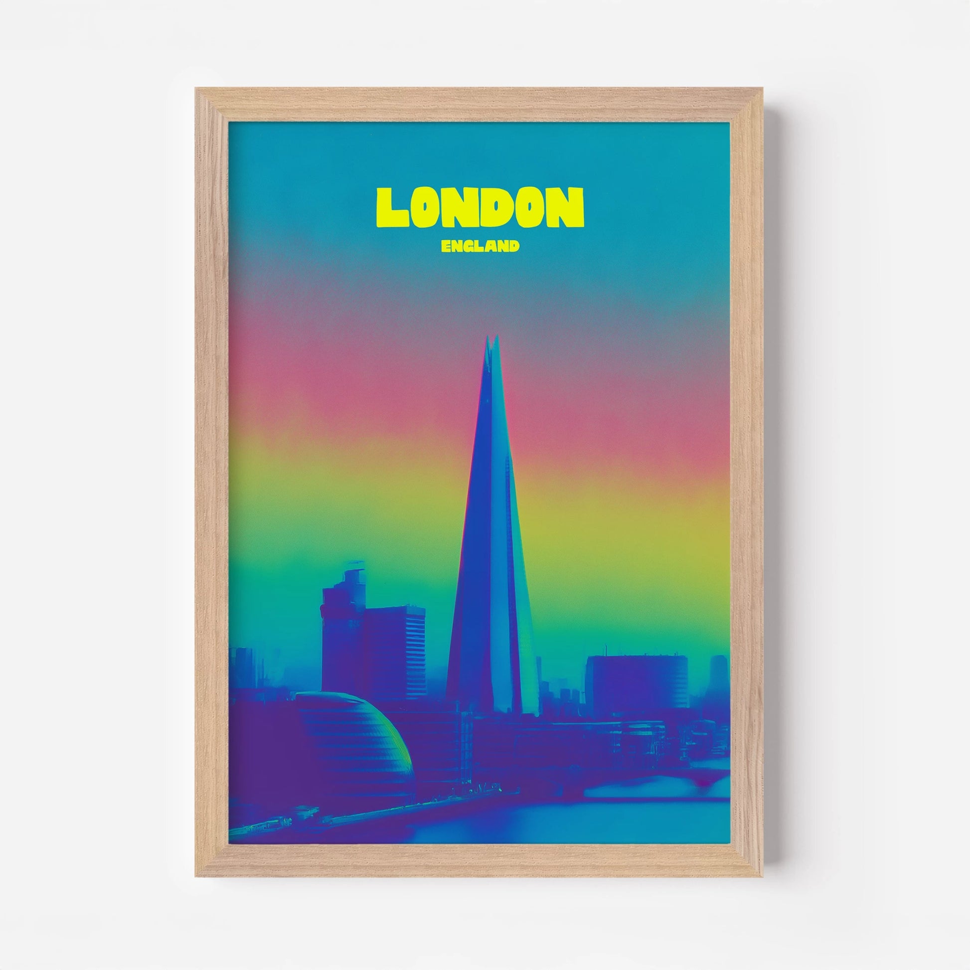 The Shard London England Travel Poster - Postered
