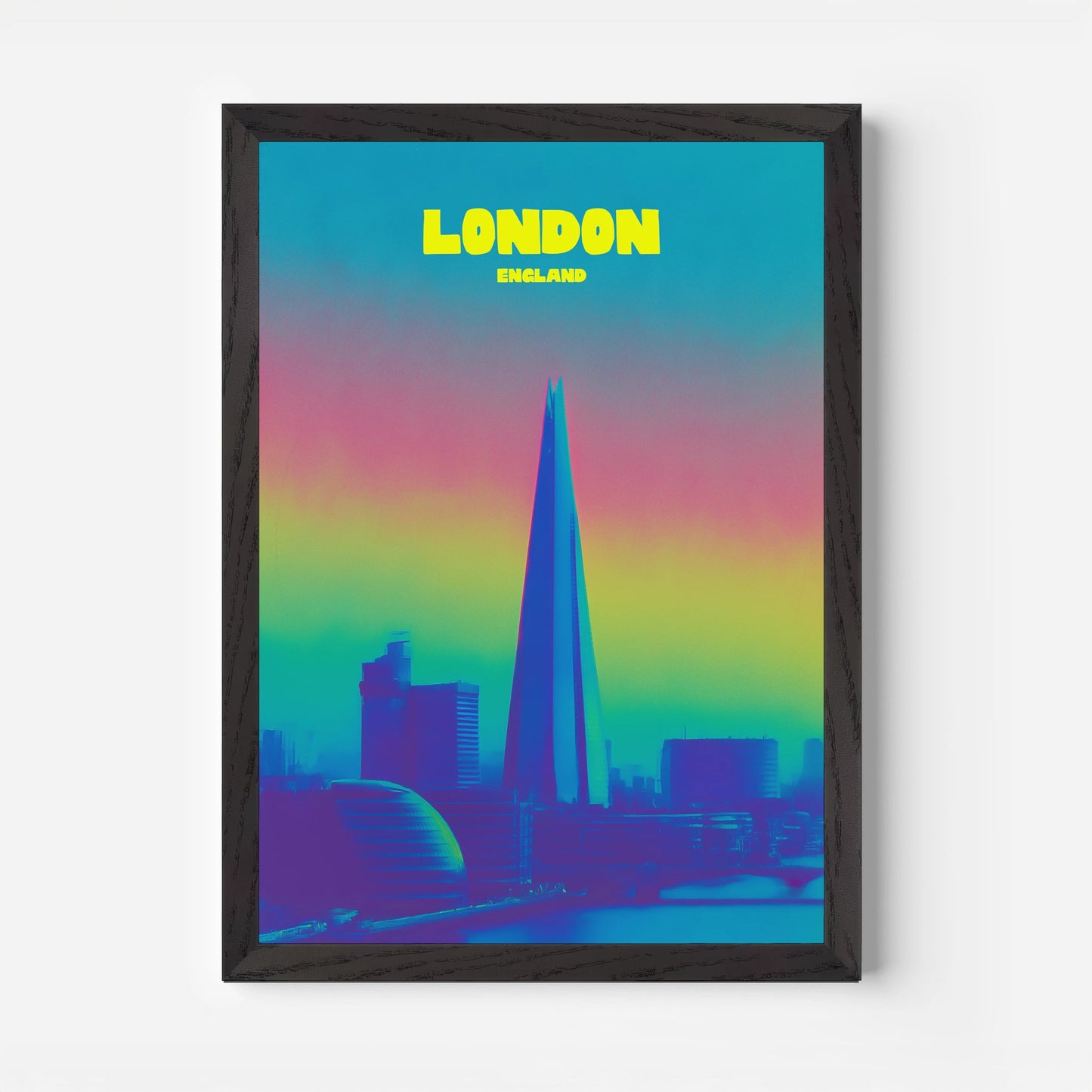 The Shard London England Travel Poster - Postered