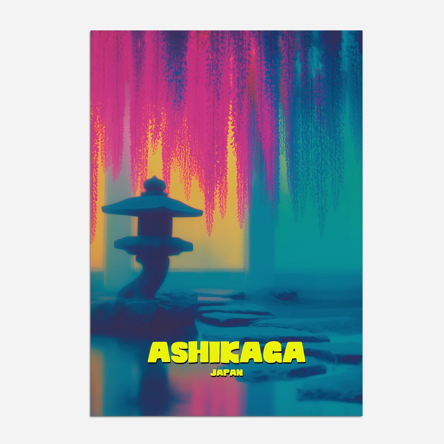 Ashikaga Flower Park Japan Asia Travel Poster