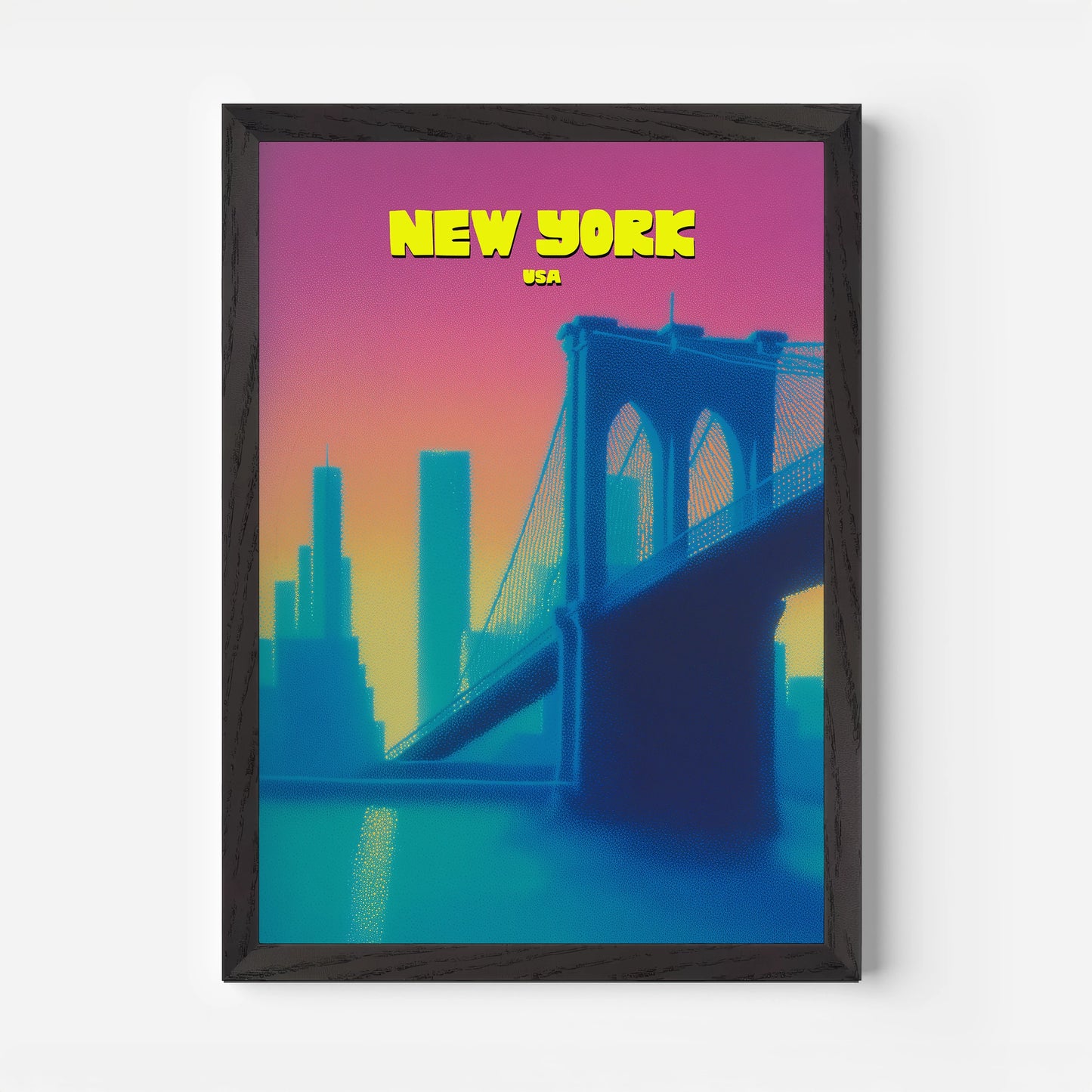 Brooklyn Bridge New York Manhattan America Travel Poster