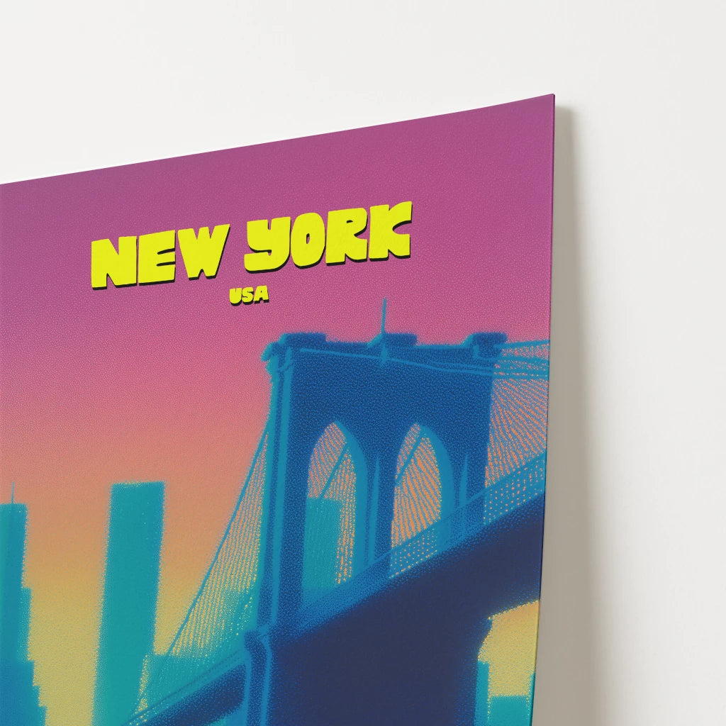 Brooklyn Bridge New York Manhattan America Travel Poster