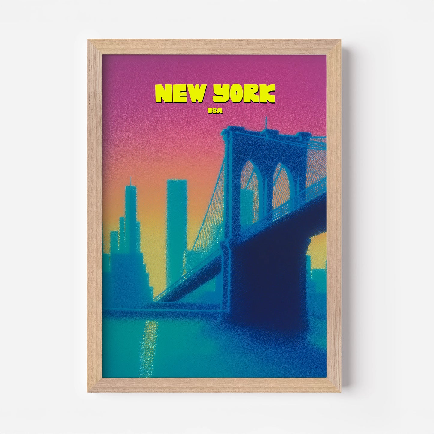 Brooklyn Bridge New York Manhattan America Travel Poster