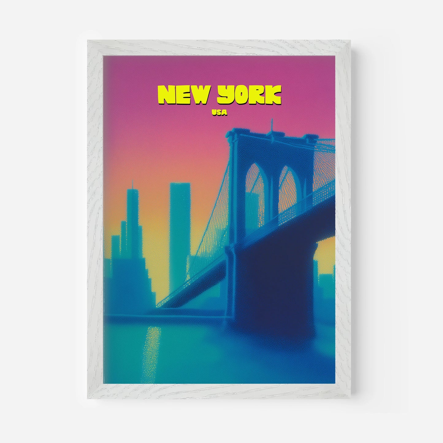 Brooklyn Bridge New York Manhattan America Travel Poster