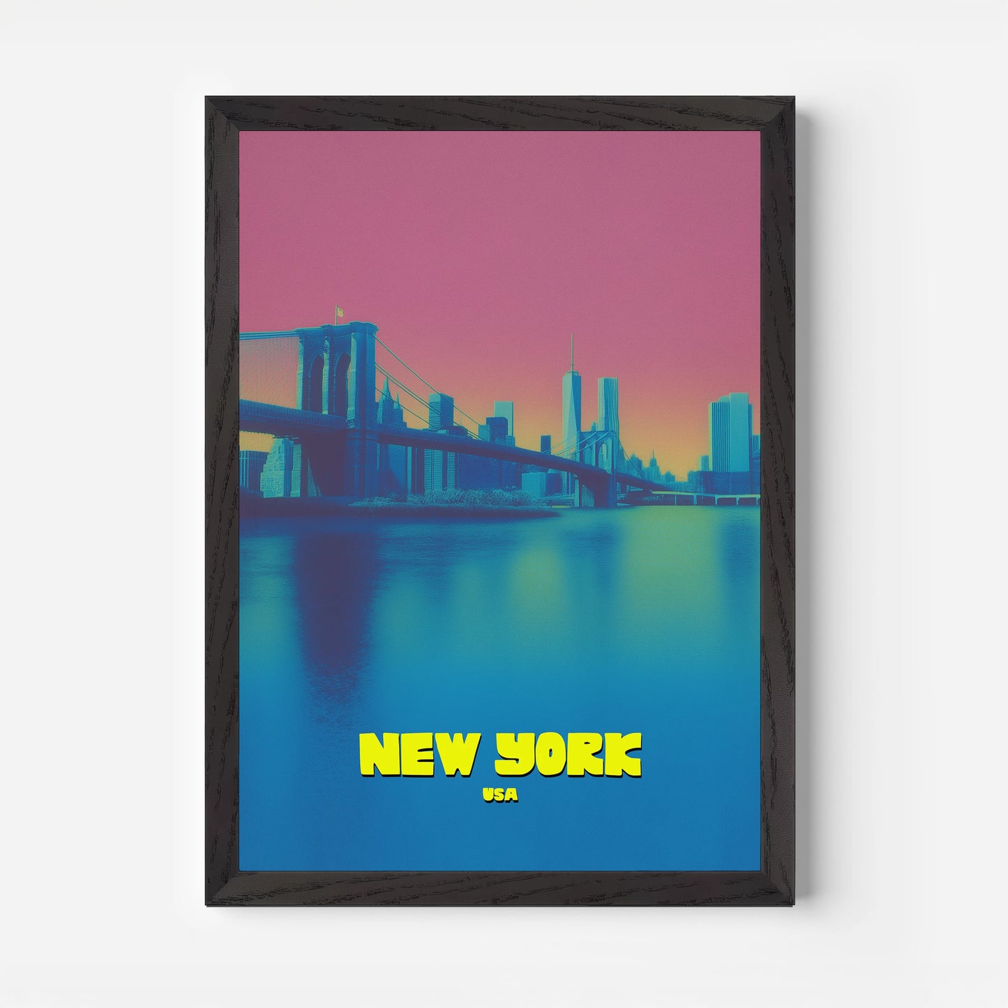 Brooklyn Bridge New York Manhattan America Travel Poster