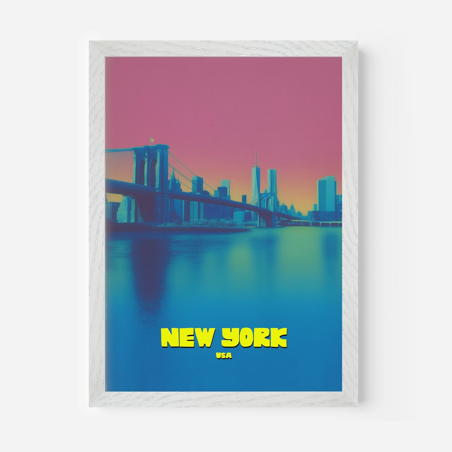Brooklyn Bridge New York Manhattan America Travel Poster