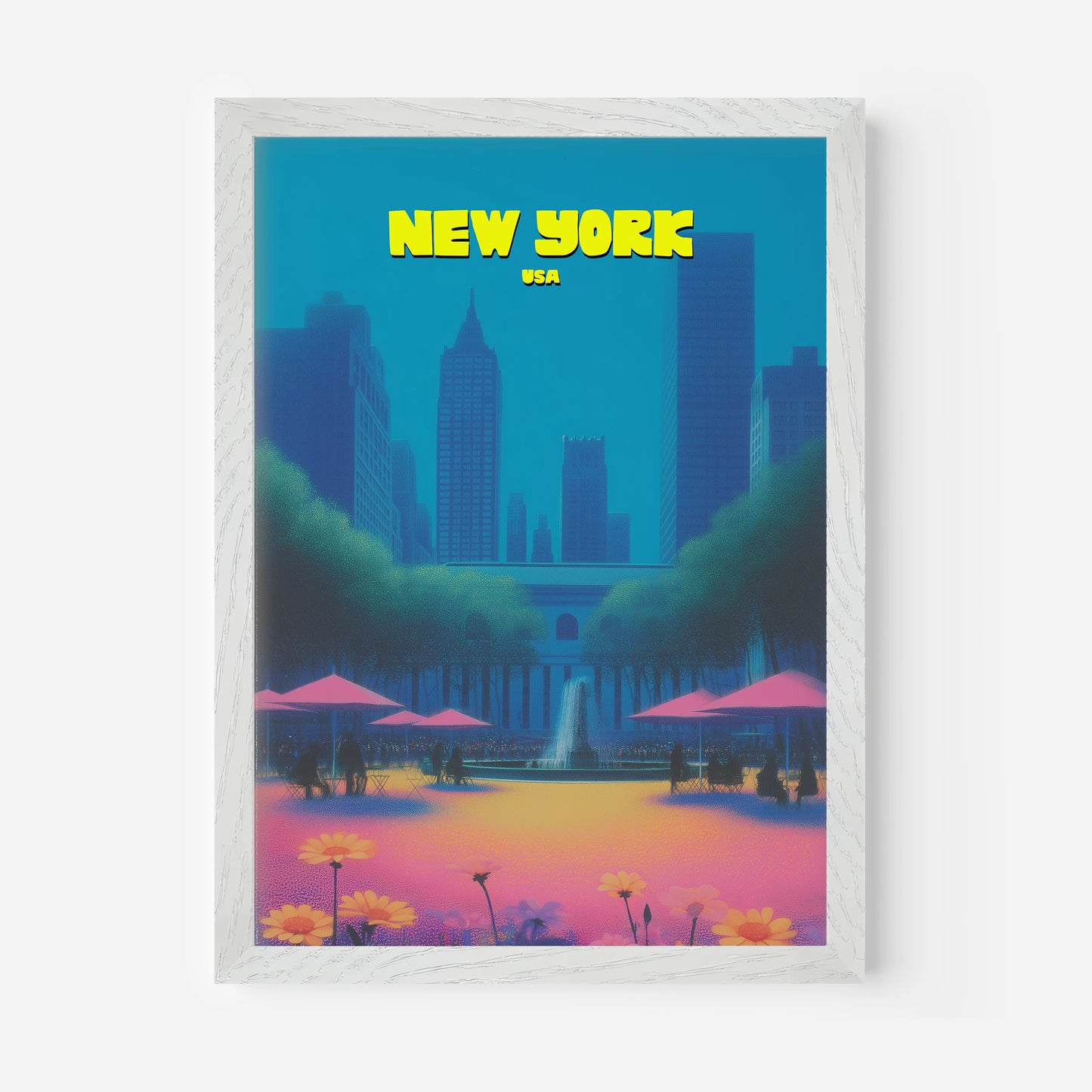 Bryant Park New York Manhattan America Travel Poster
