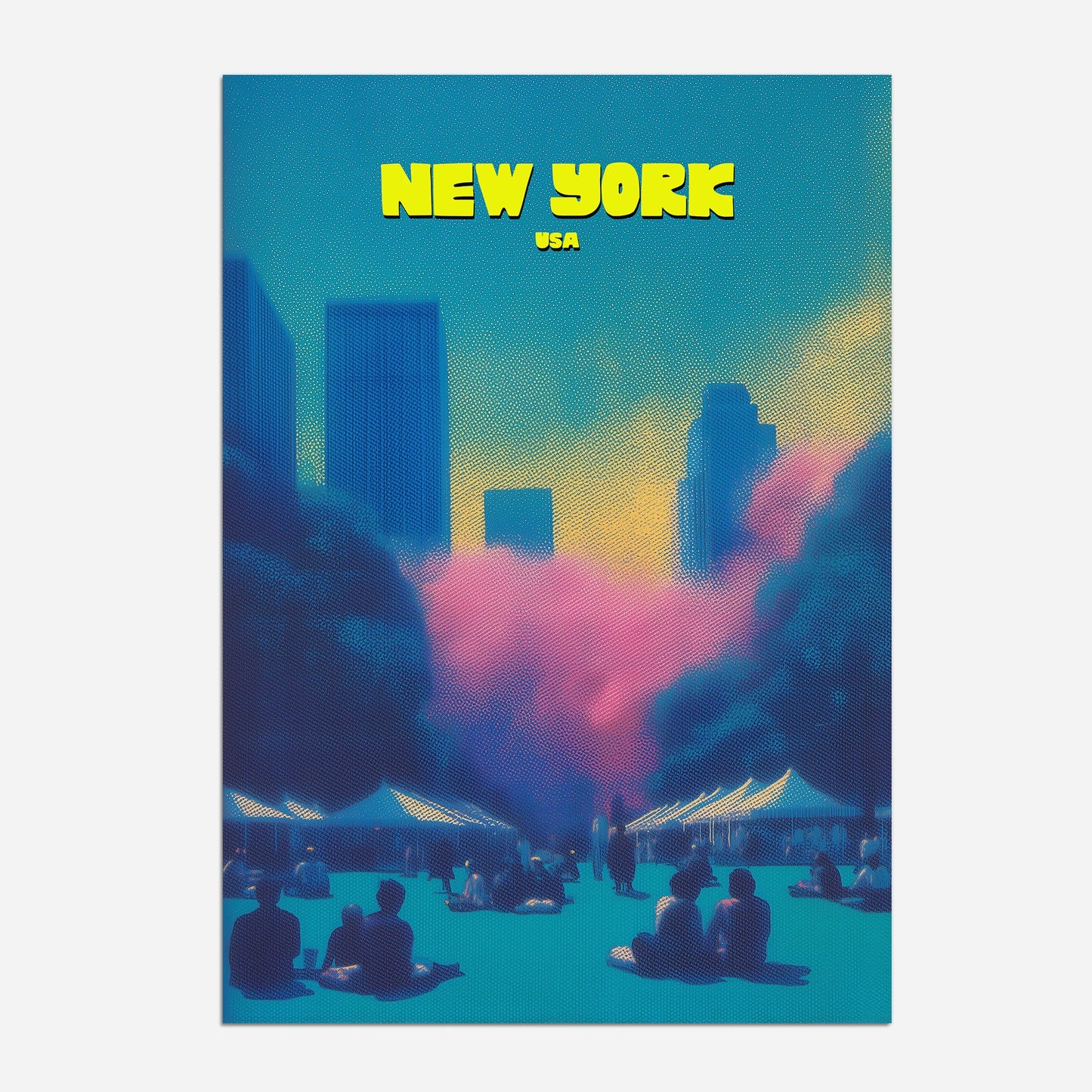 Bryant Park New York Manhattan America Travel Poster