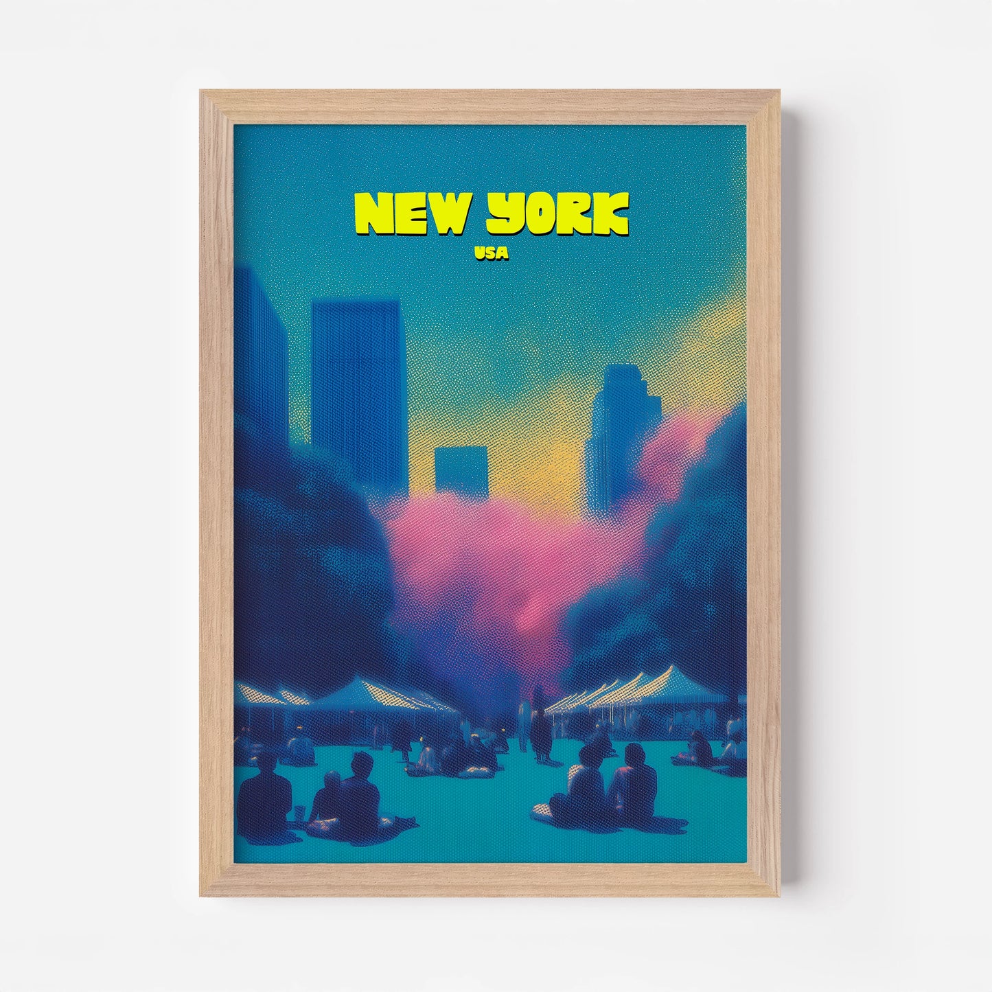 Bryant Park New York Manhattan America Travel Poster