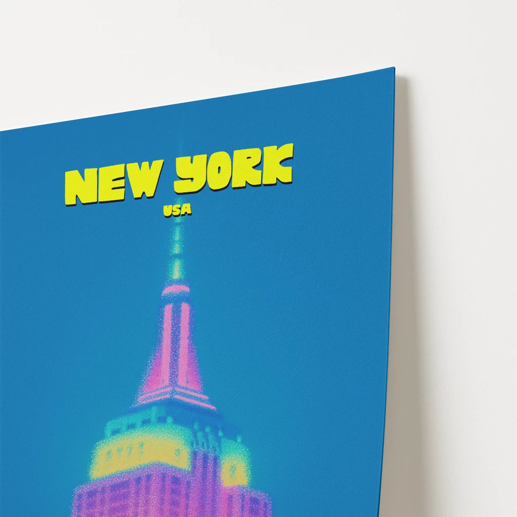 Empire State Building New York Manhattan America Travel Poster