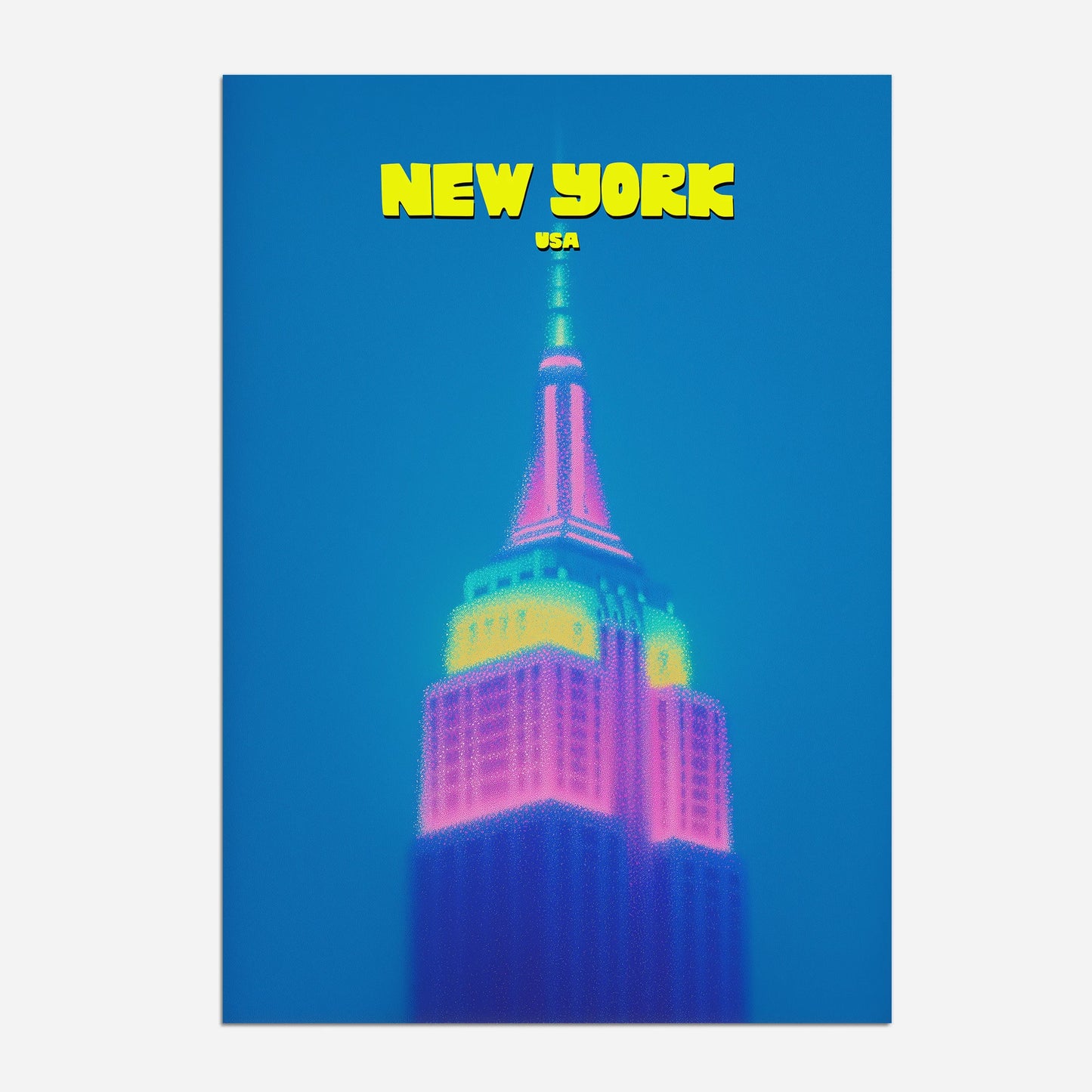 Empire State Building New York Manhattan America Travel Poster