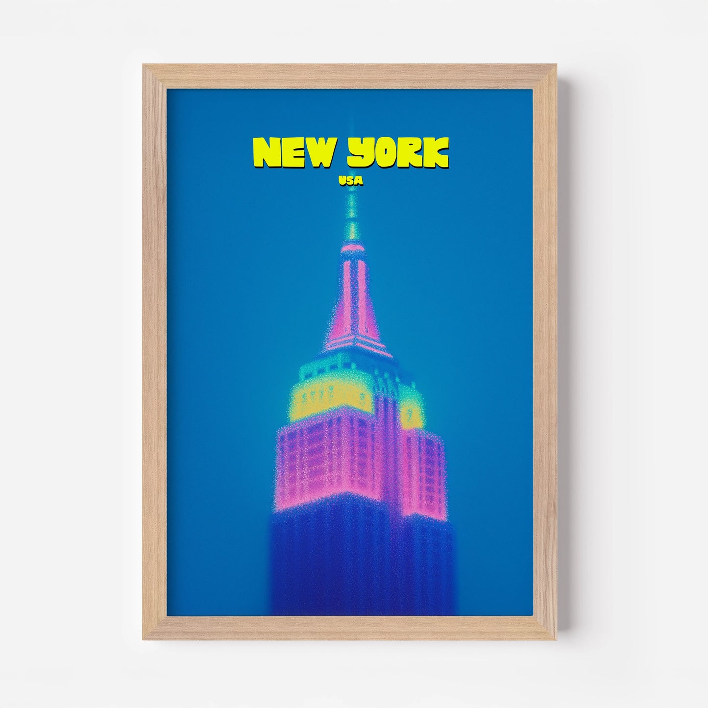 Empire State Building New York Manhattan America Travel Poster