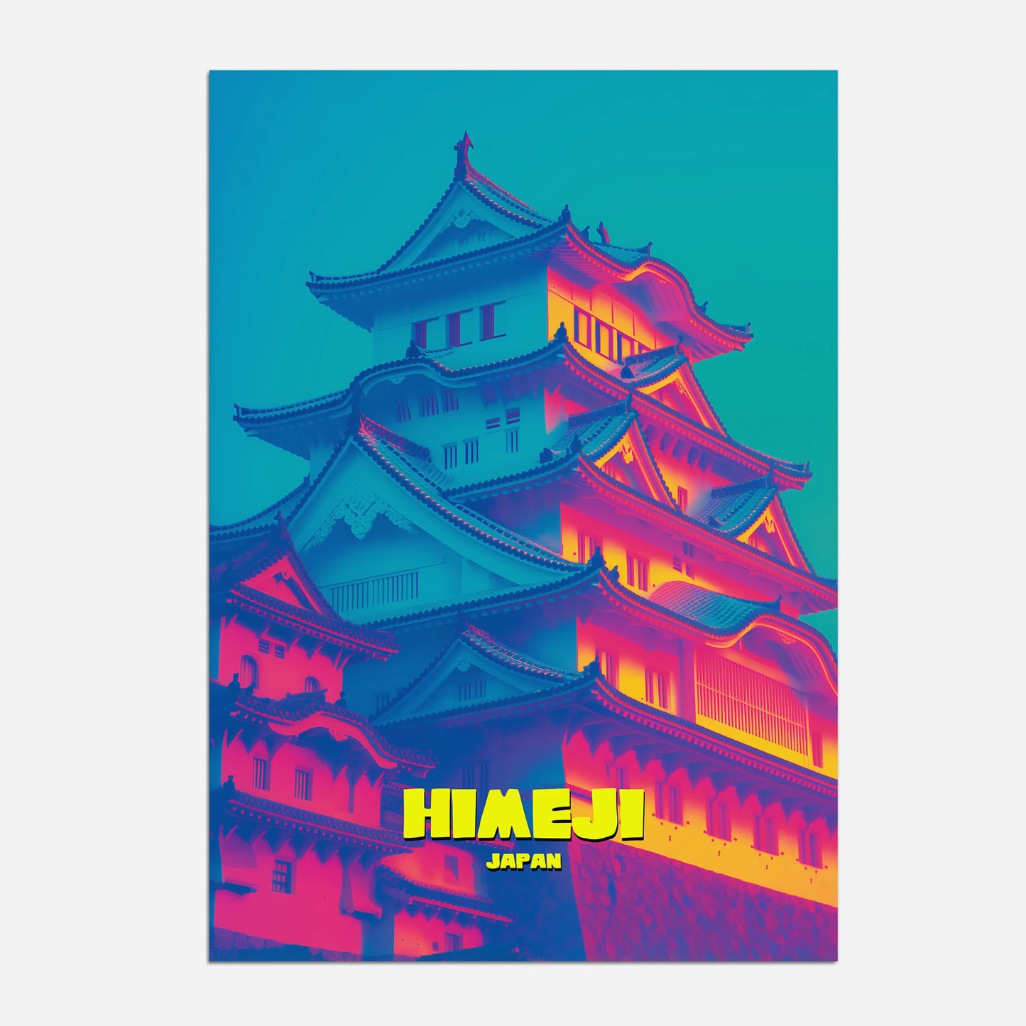 Himeji Castle Japan Asia Travel Poster