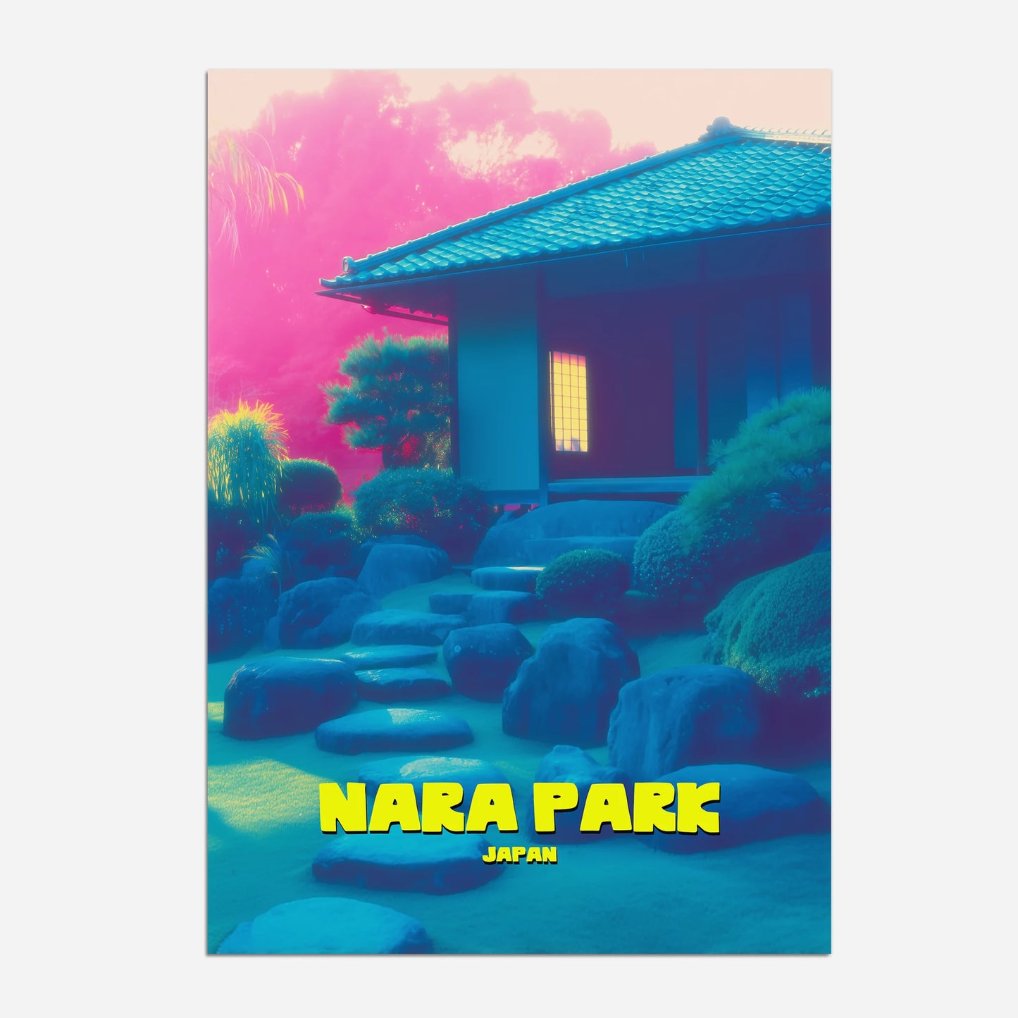 Nara Park Japan Asia Travel Poster