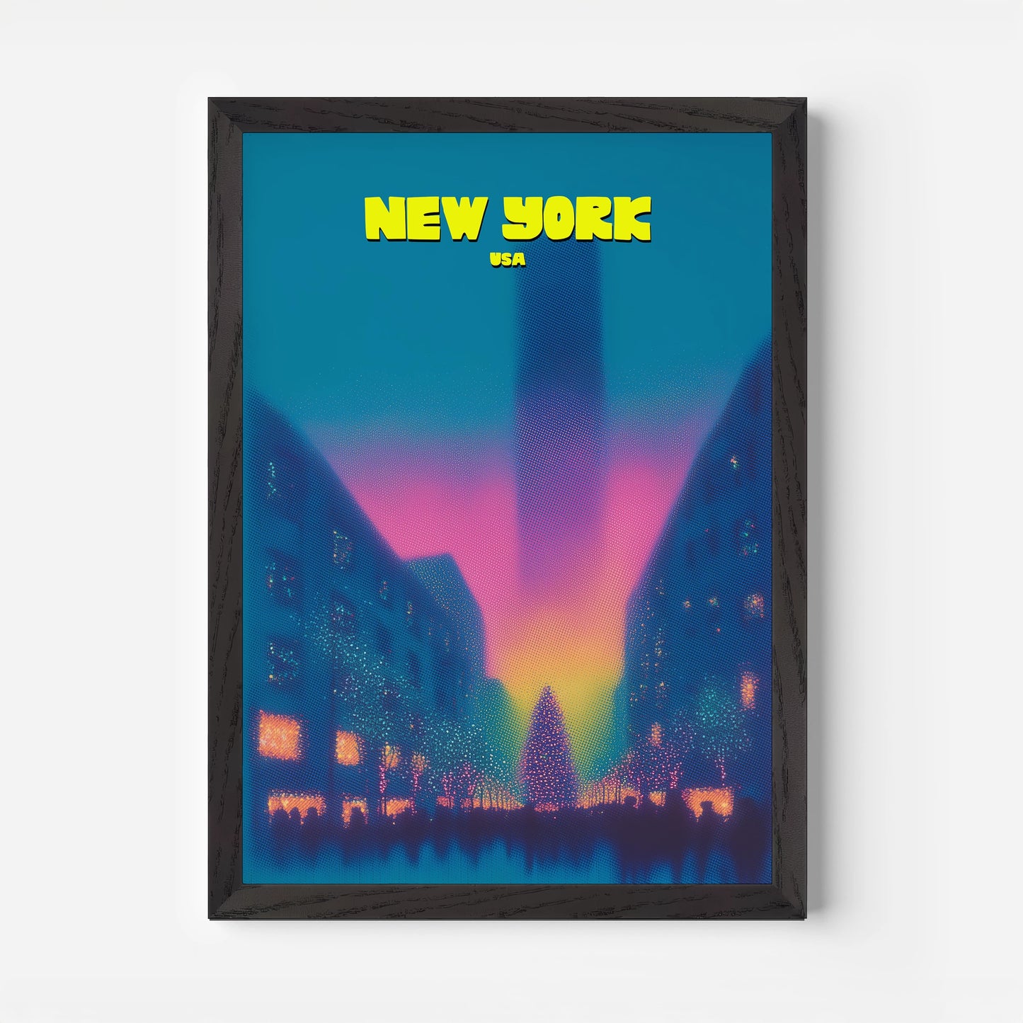 Rockefeller New York Manhattan America Travel Poster