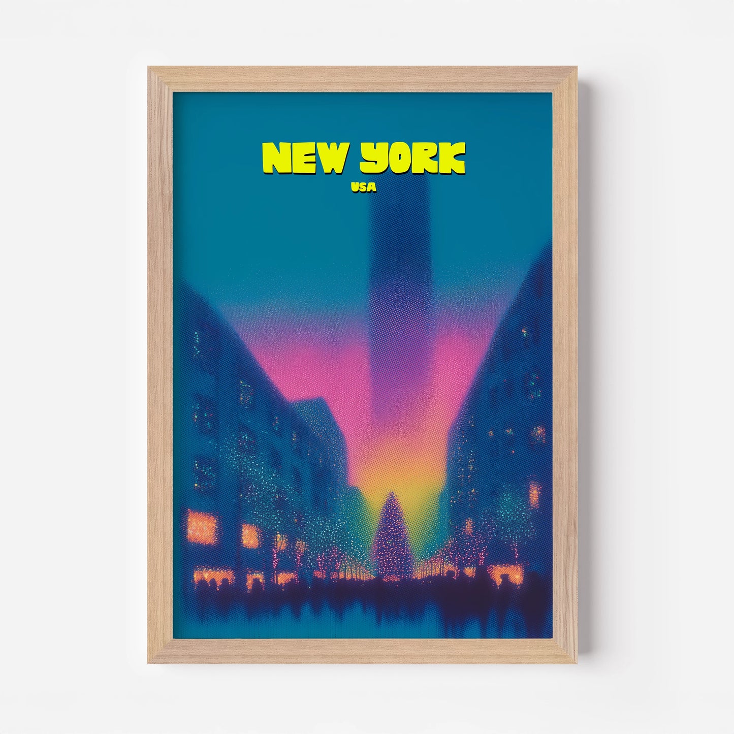 Rockefeller New York Manhattan America Travel Poster