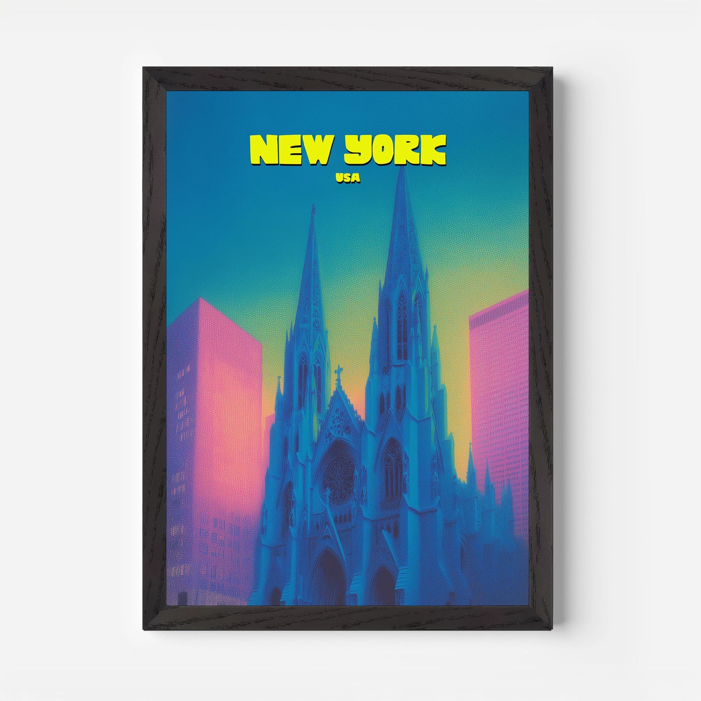St Patricks Cathedral New York Manhattan America Travel Poster