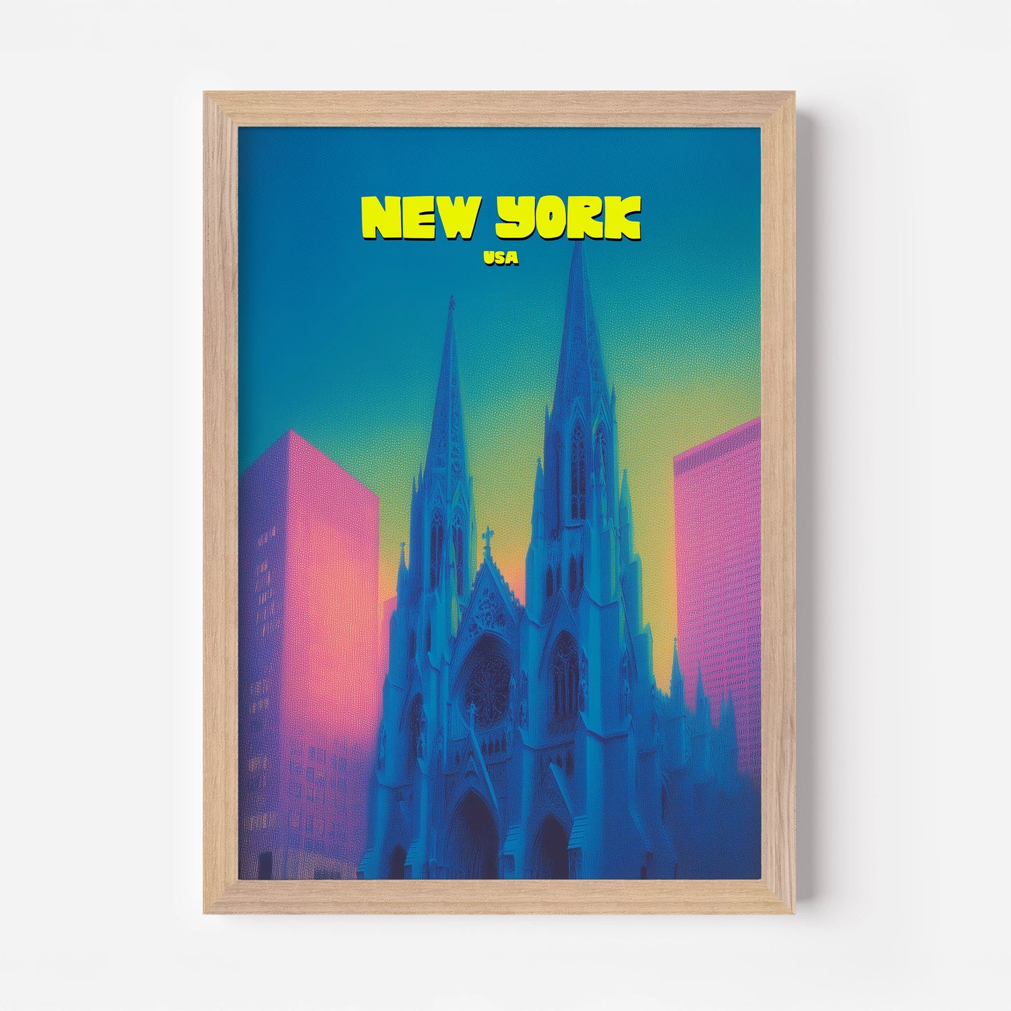 St Patricks Cathedral New York Manhattan America Travel Poster
