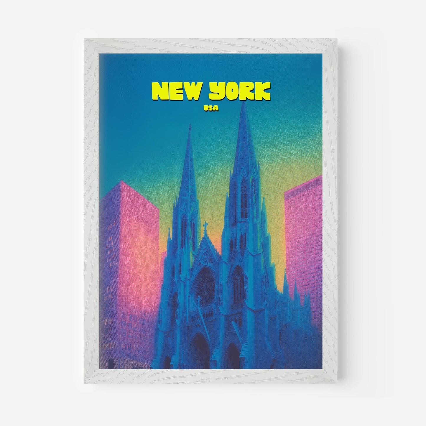 St Patricks Cathedral New York Manhattan America Travel Poster