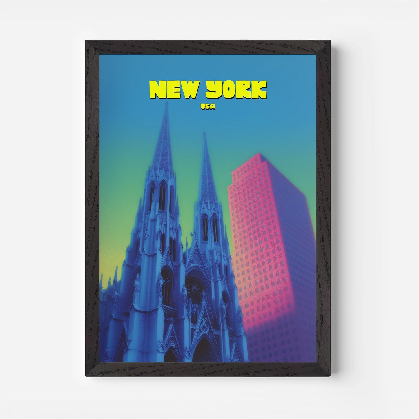 St Patricks Cathedral New York Manhattan America Travel Poster