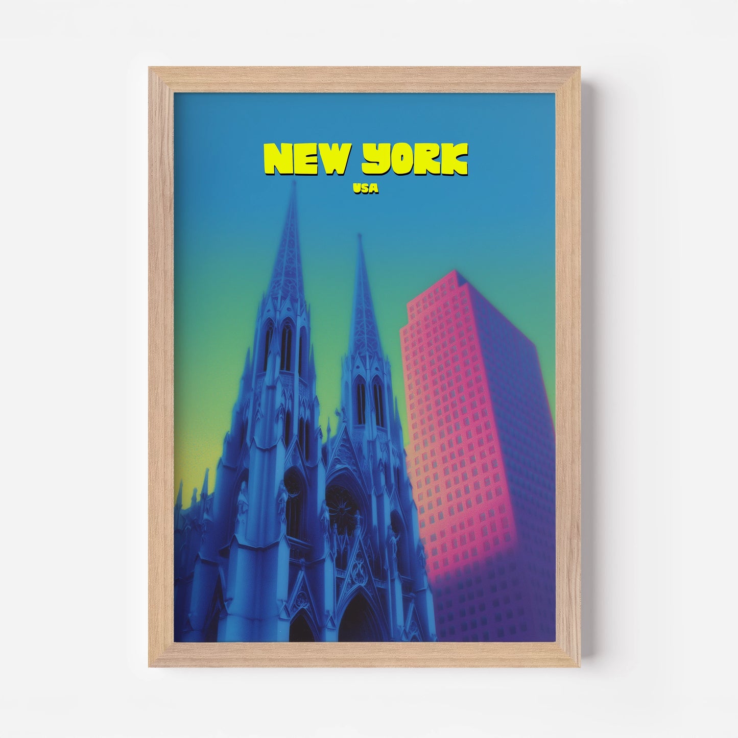 St Patricks Cathedral New York Manhattan America Travel Poster