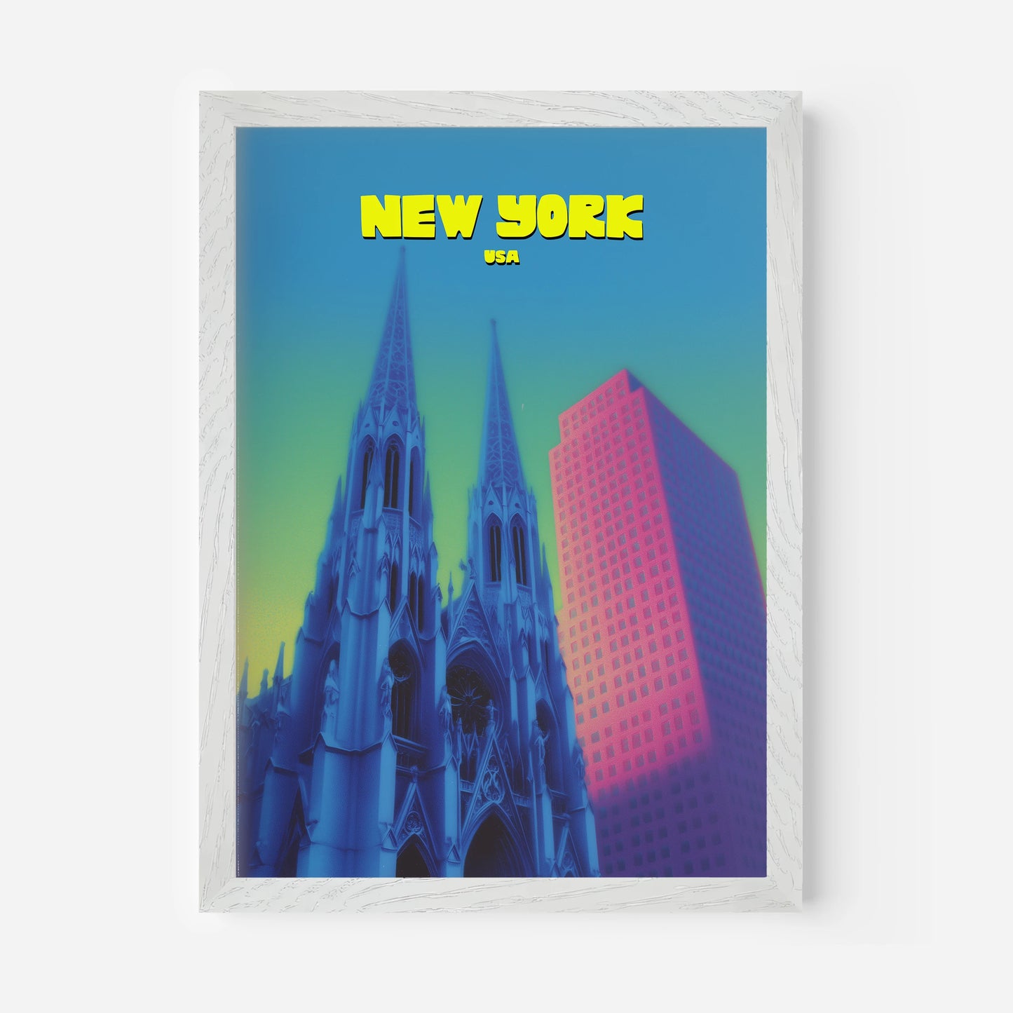 St Patricks Cathedral New York Manhattan America Travel Poster
