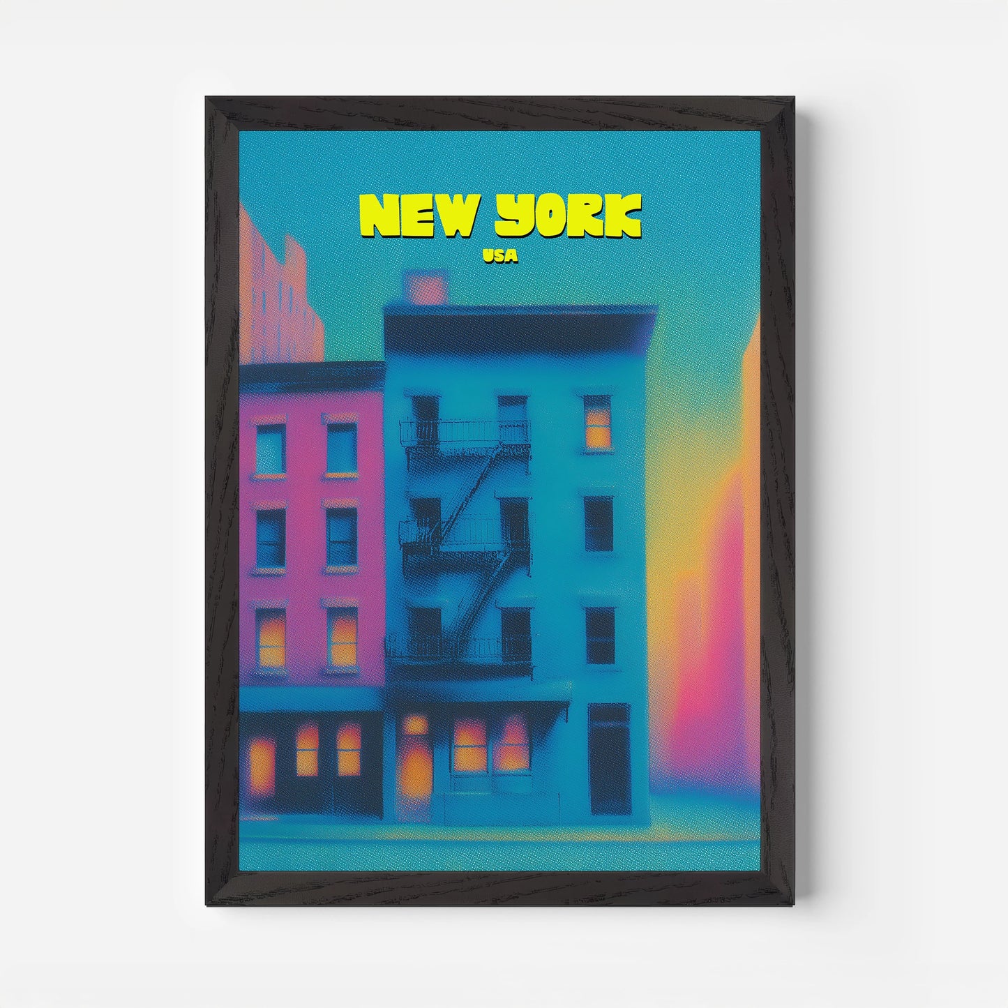 New York Manhattan America Travel Poster