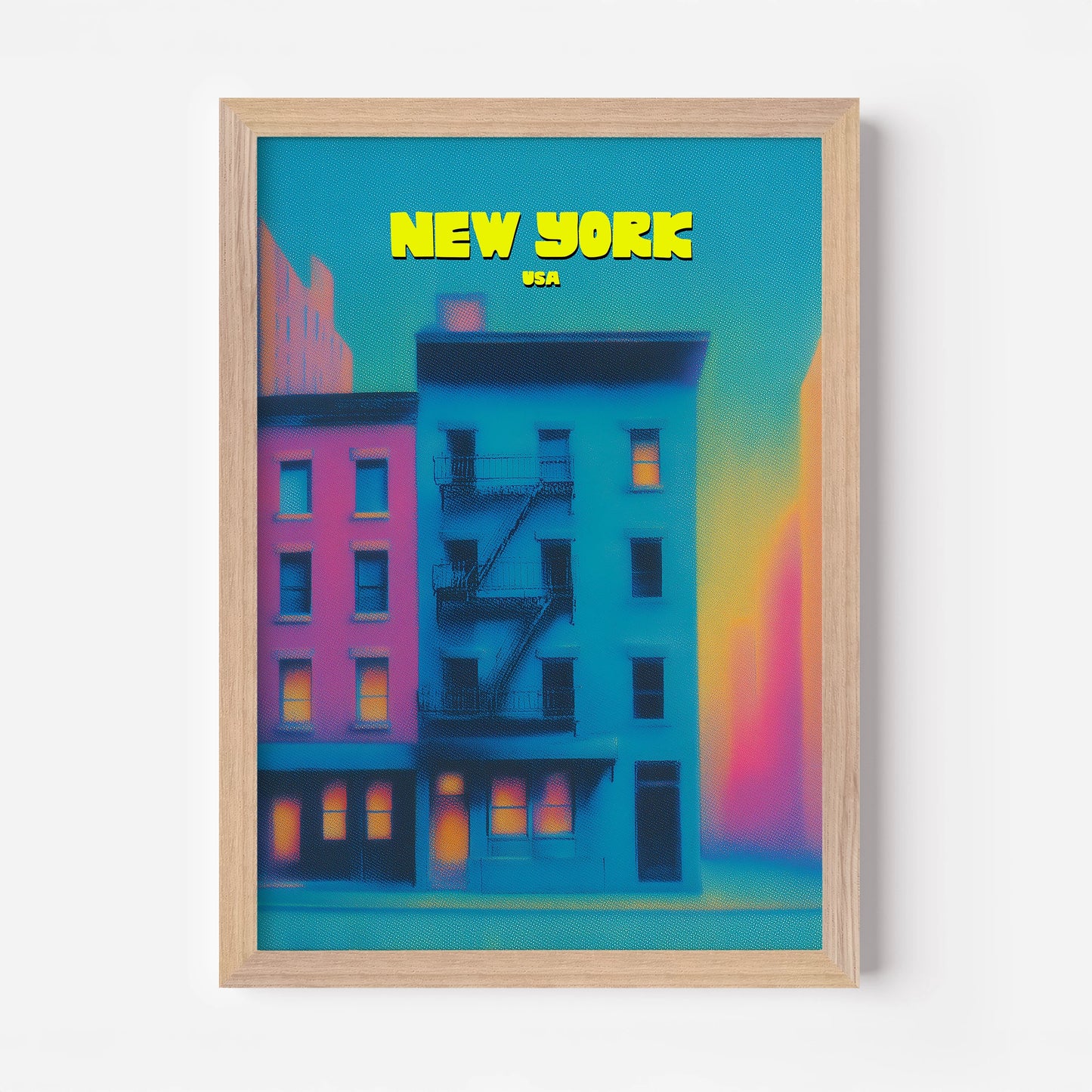 New York Manhattan America Travel Poster