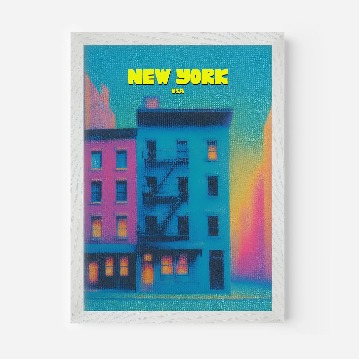 New York Manhattan America Travel Poster