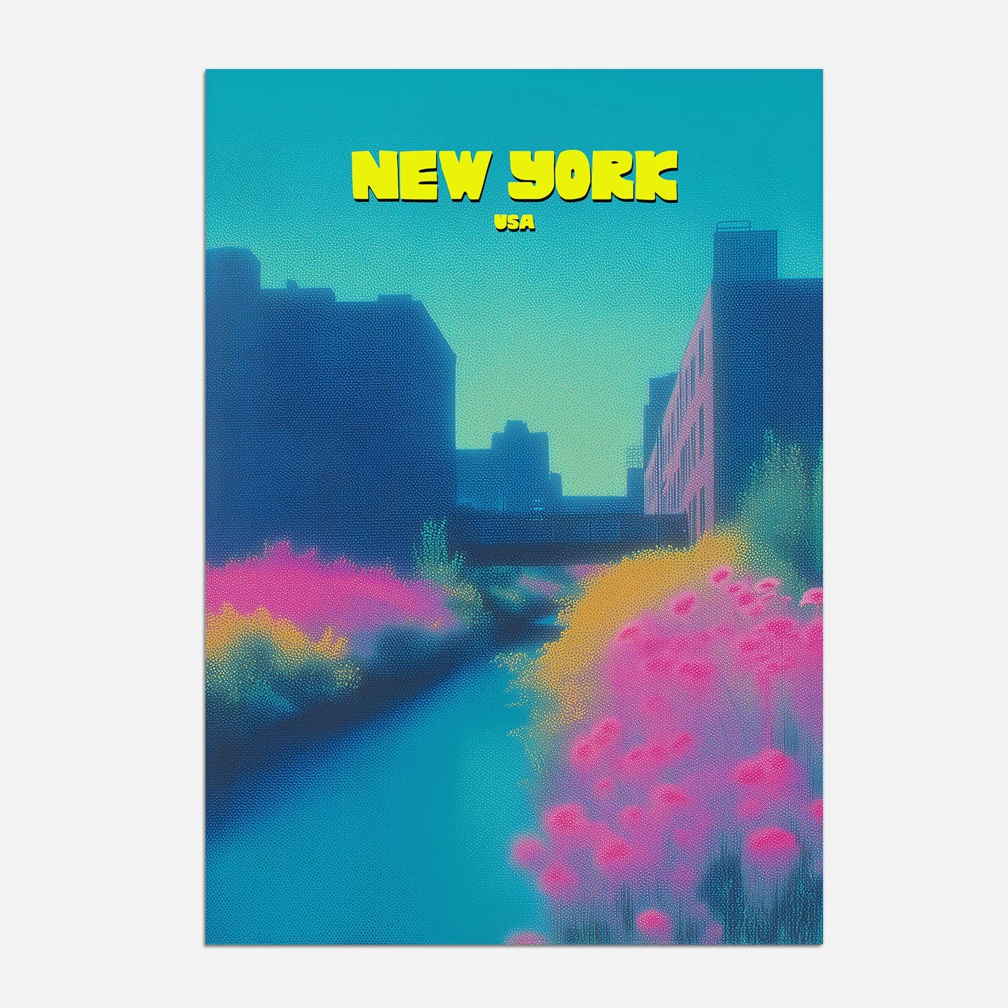 High Line New York Manhattan America Travel Poster