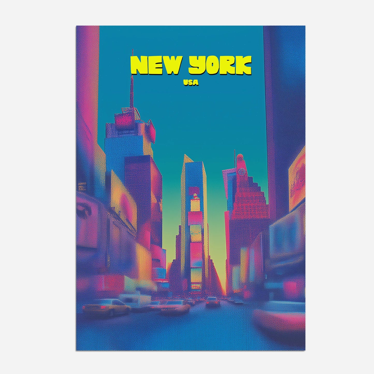 Times Square New York Manhattan America Travel Poster