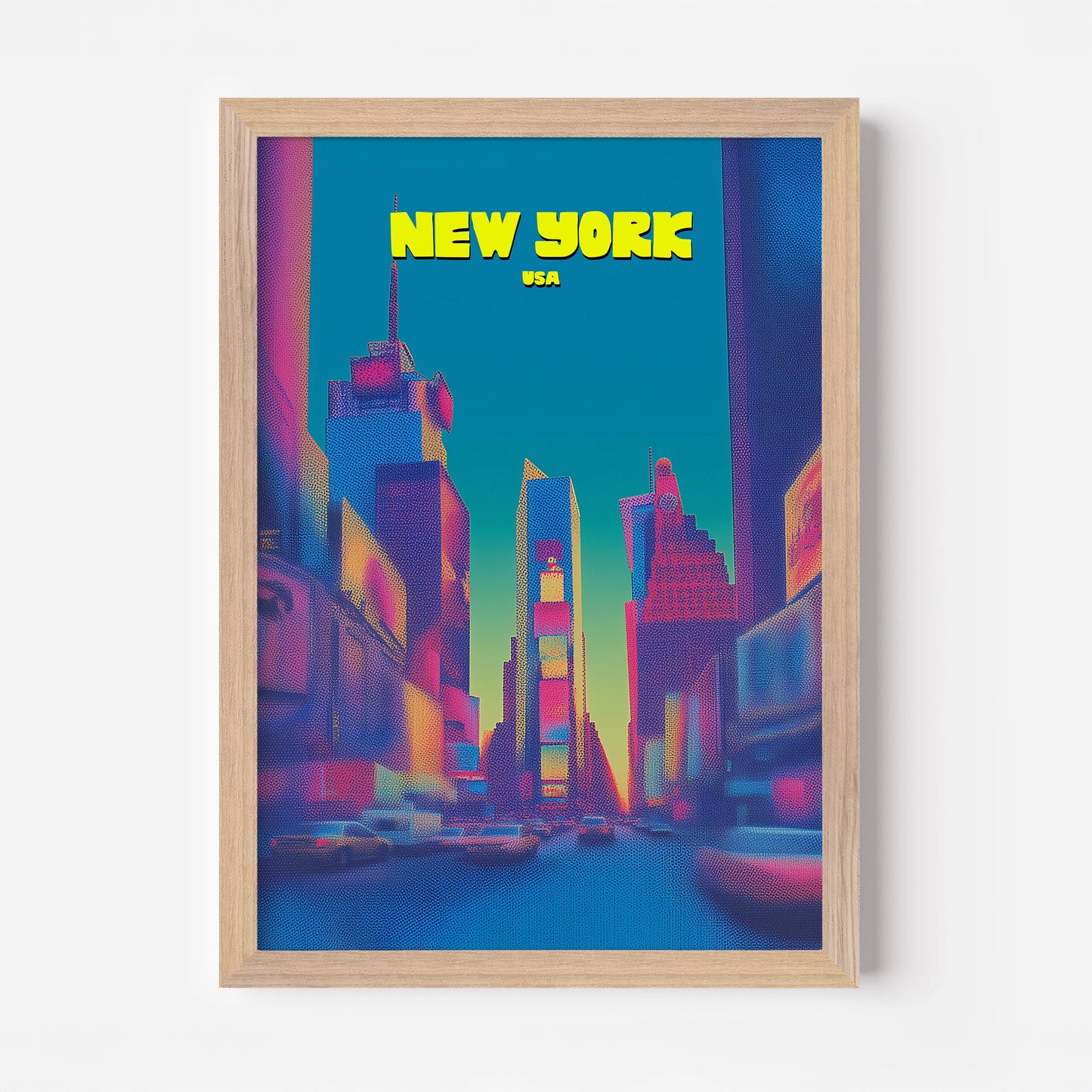 Times Square New York Manhattan America Travel Poster