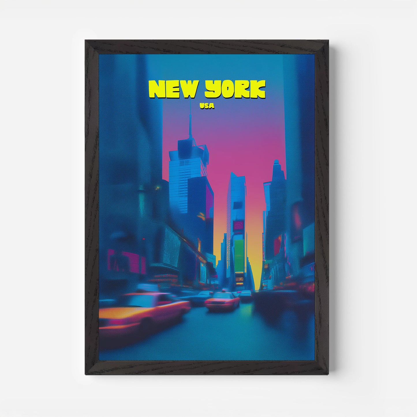 Times Square New York Manhattan America Travel Poster