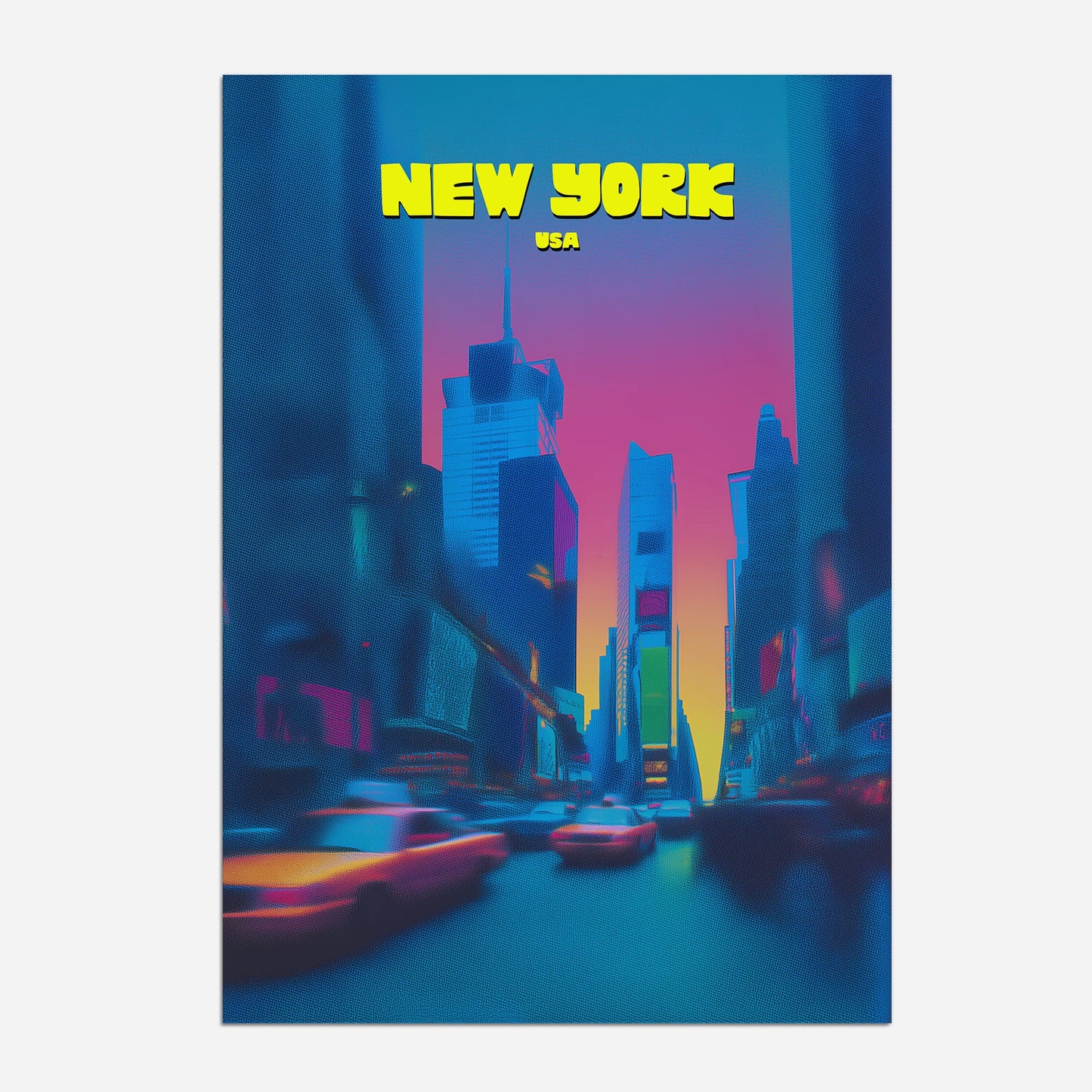 Times Square New York Manhattan America Travel Poster