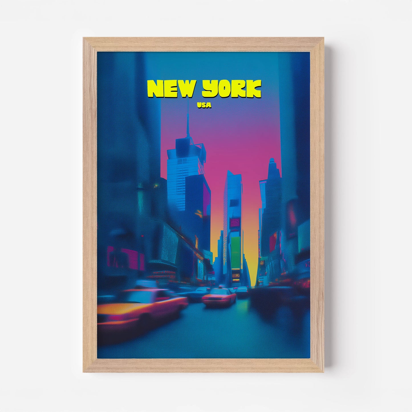 Times Square New York Manhattan America Travel Poster