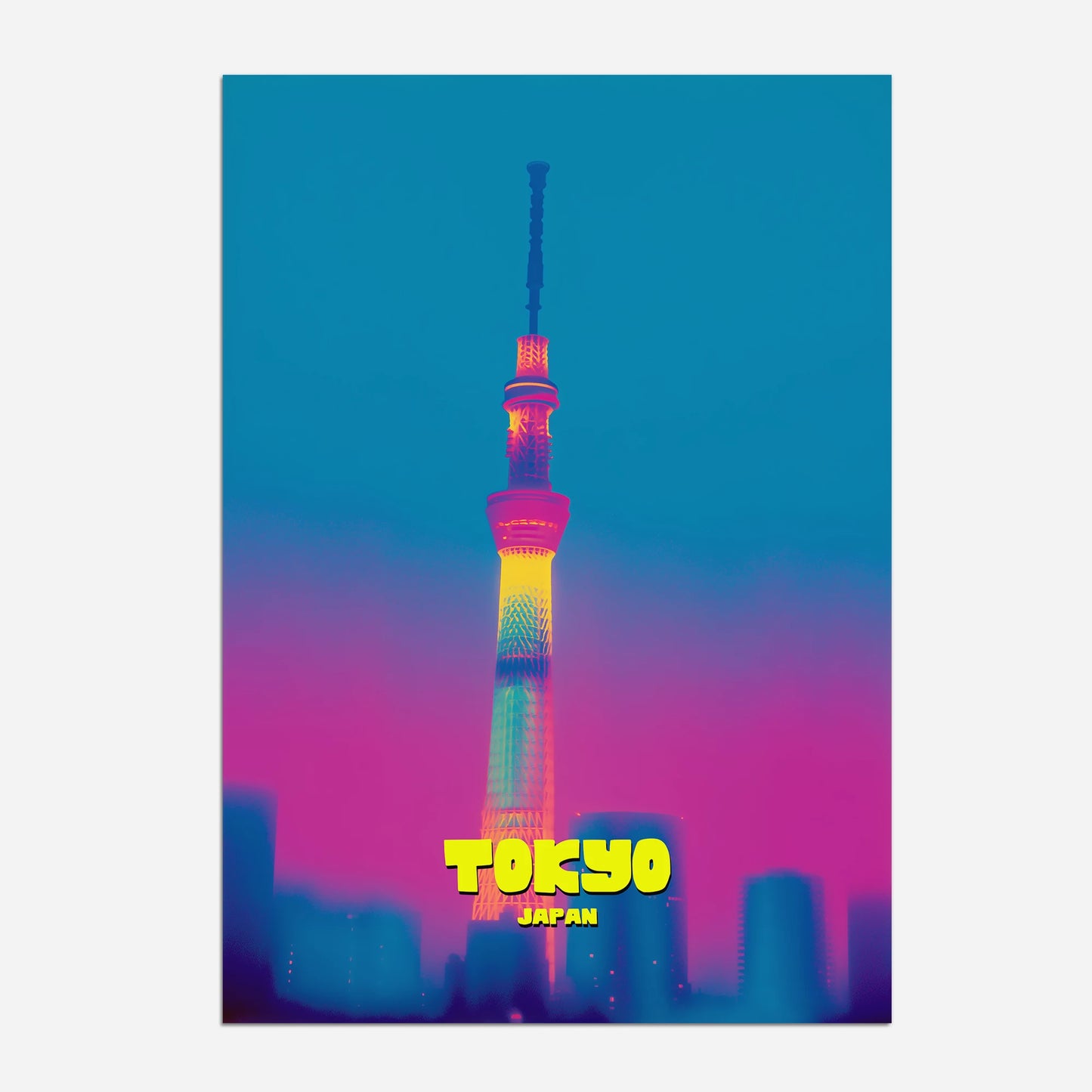 Tokyo Skytree Skyline Japan Asia Travel Poster