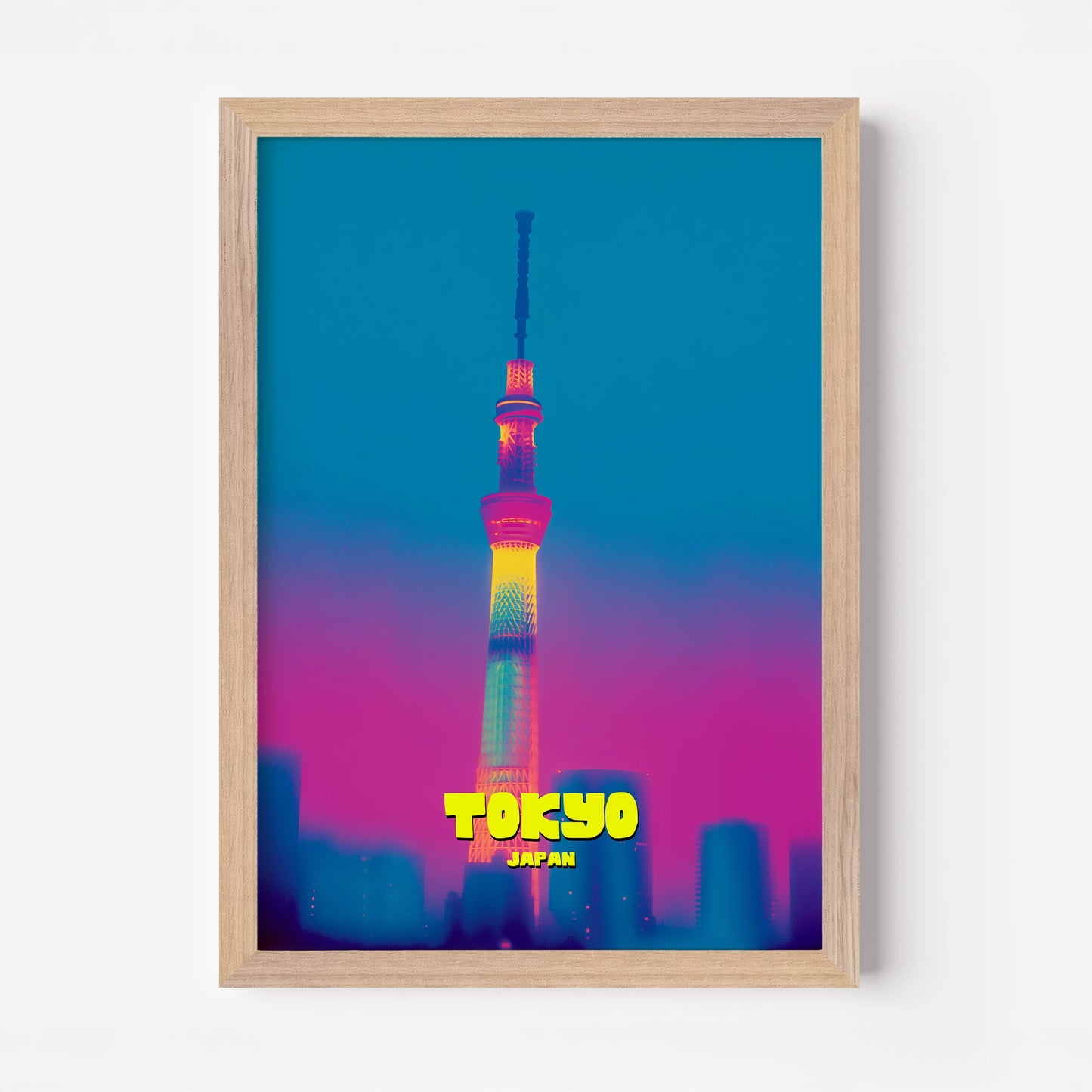 Tokyo Skytree Skyline Japan Asia Travel Poster