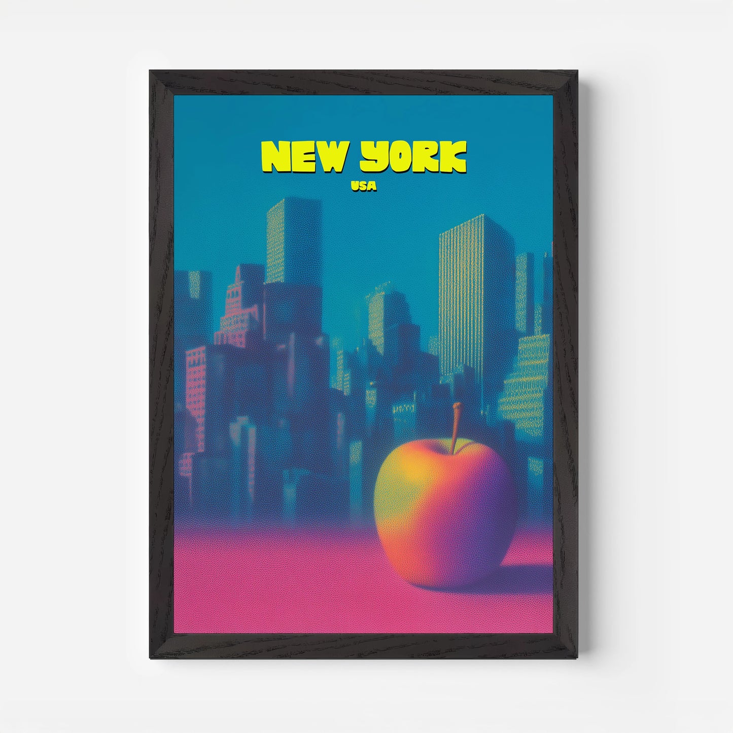 New York Big Apple Manhattan America Travel Poster