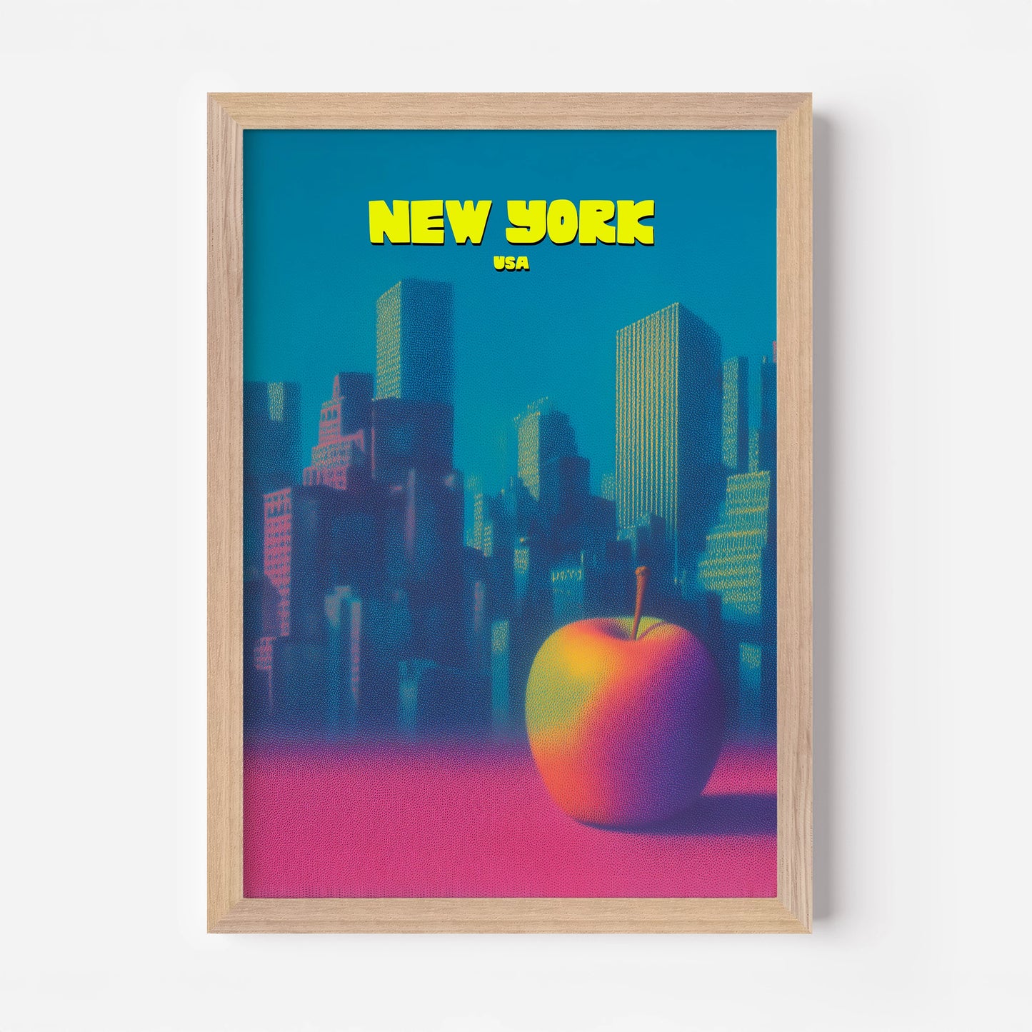 New York Big Apple Manhattan America Travel Poster