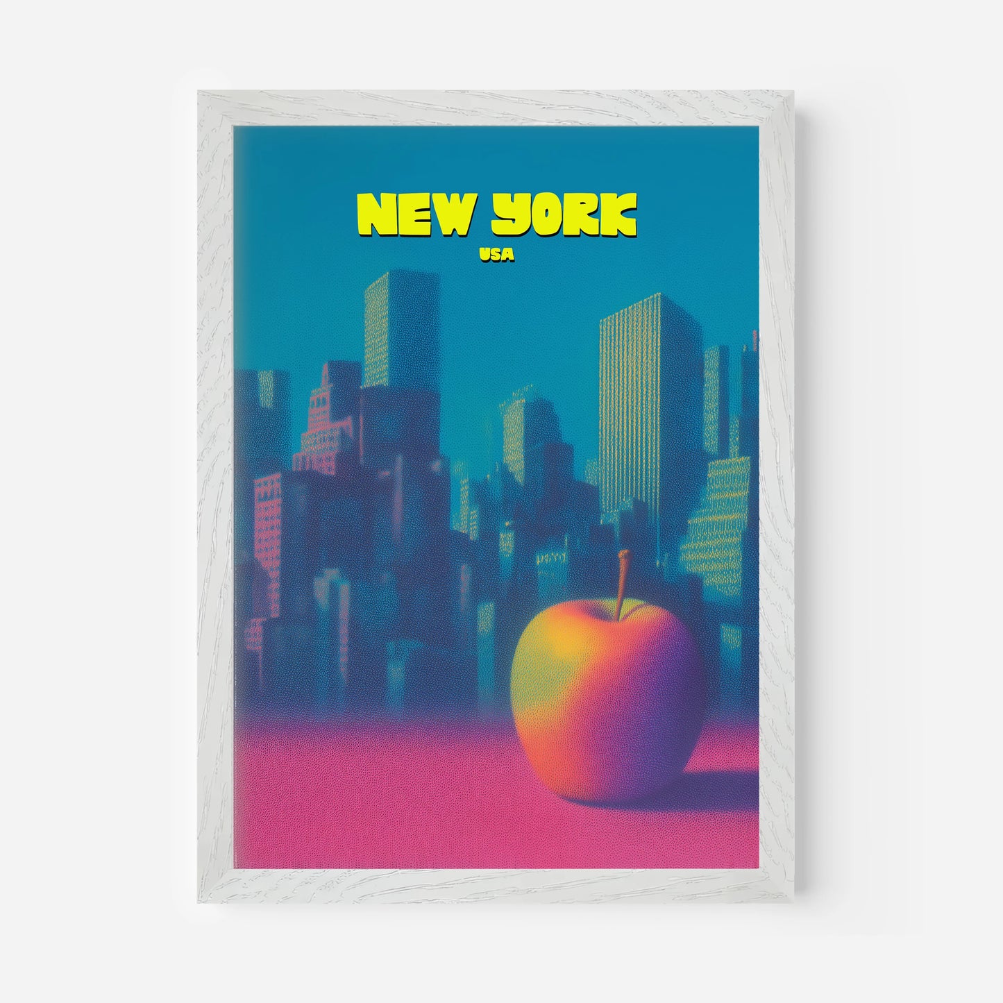 New York Big Apple Manhattan America Travel Poster