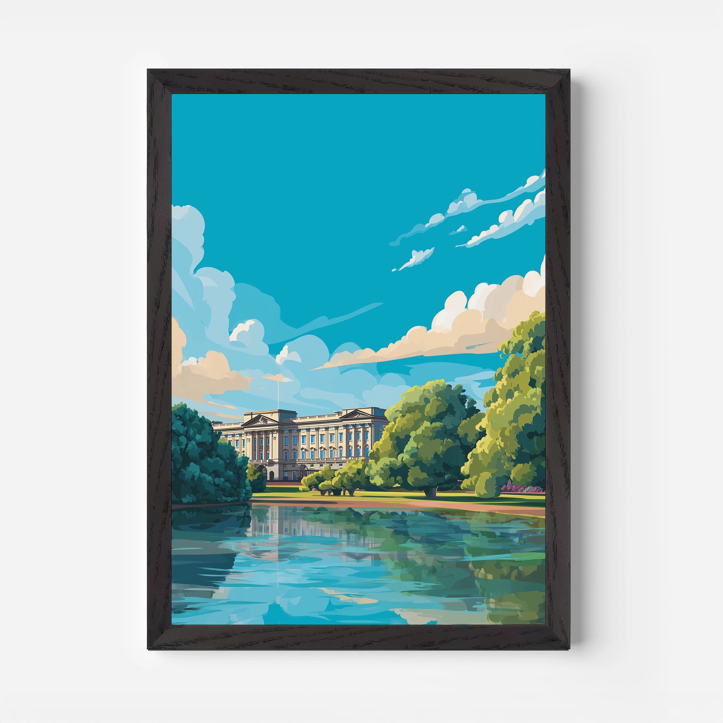 Buckingham Palace London England Travel Poster