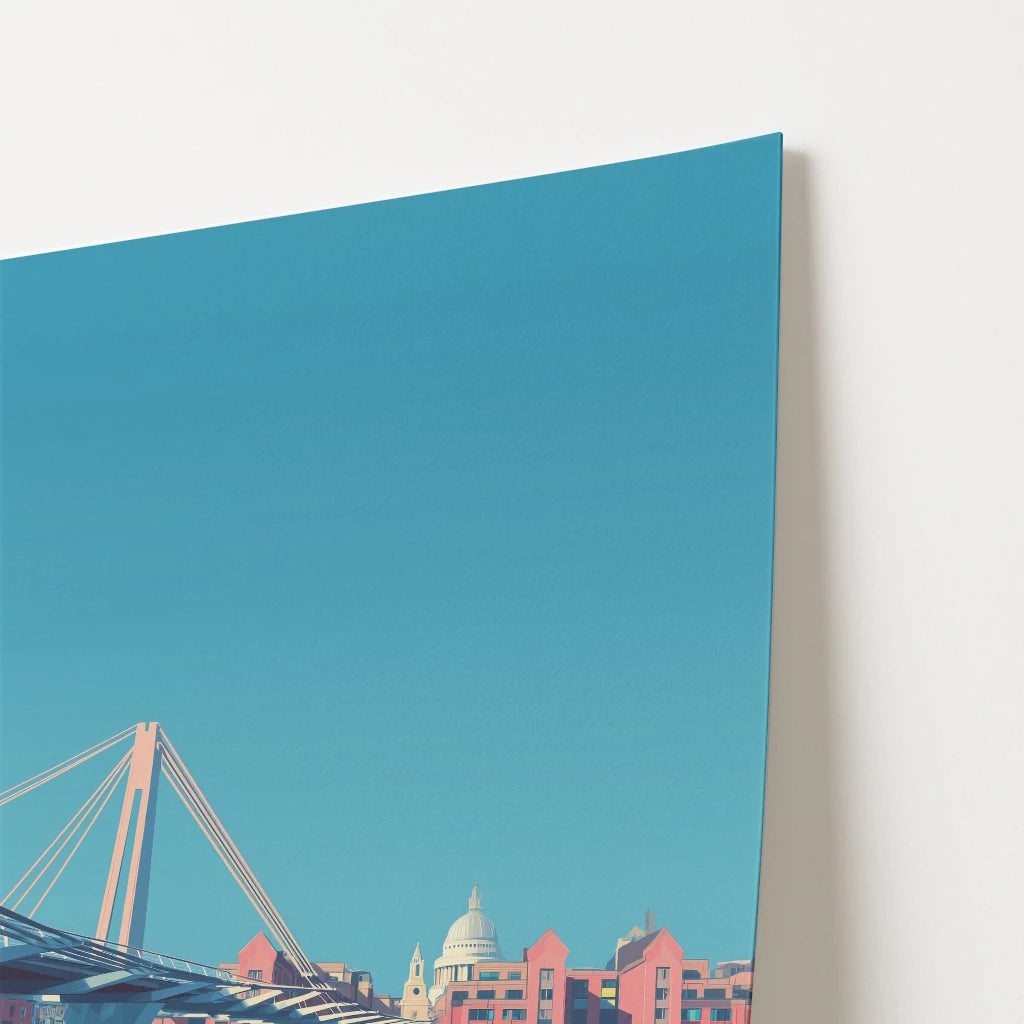 The Millennium Bridge London England Travel Poster