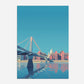 The Millennium Bridge London England Travel Poster