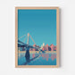 The Millennium Bridge London England Travel Poster