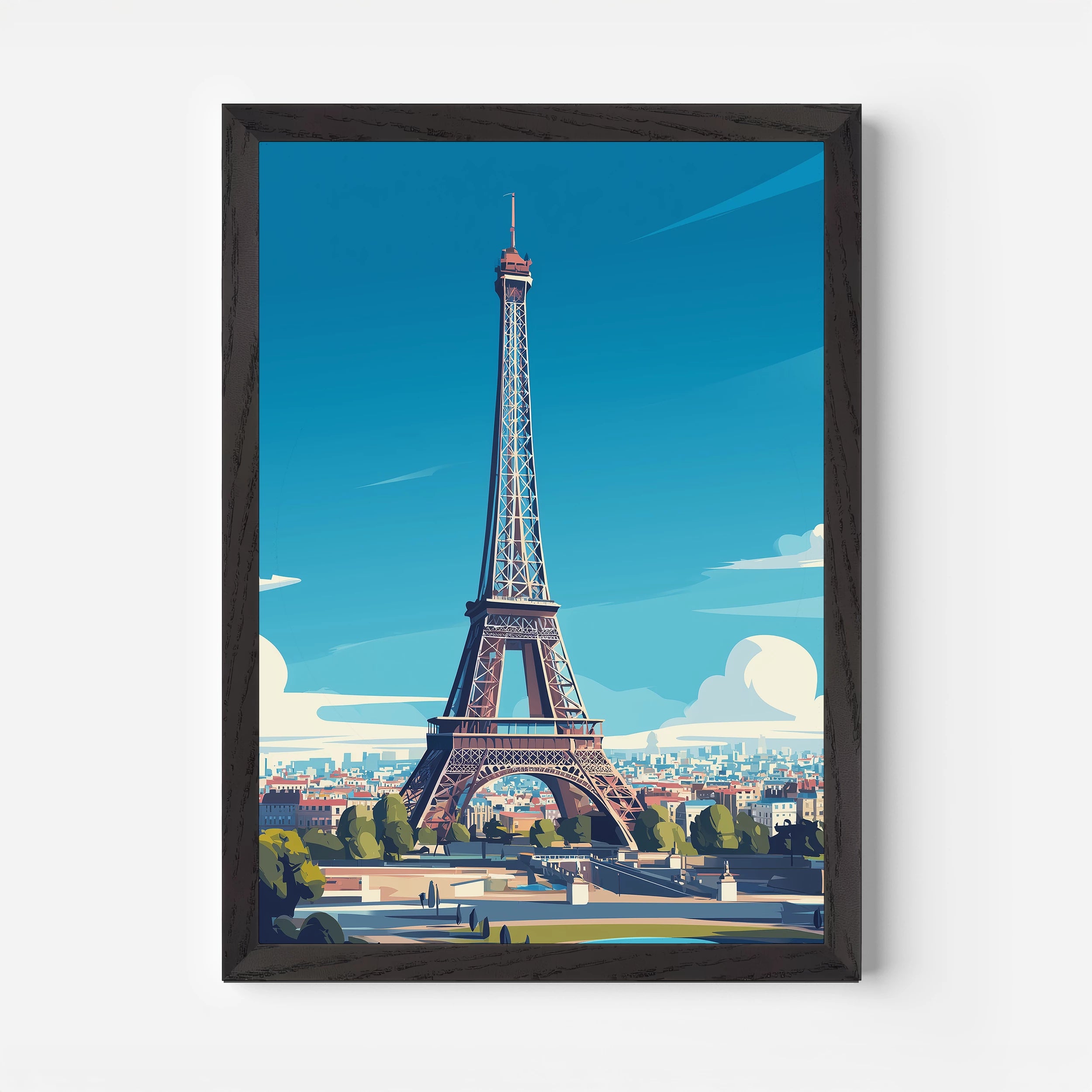 The Eiffel Tower Paris France Europe Travel Poster