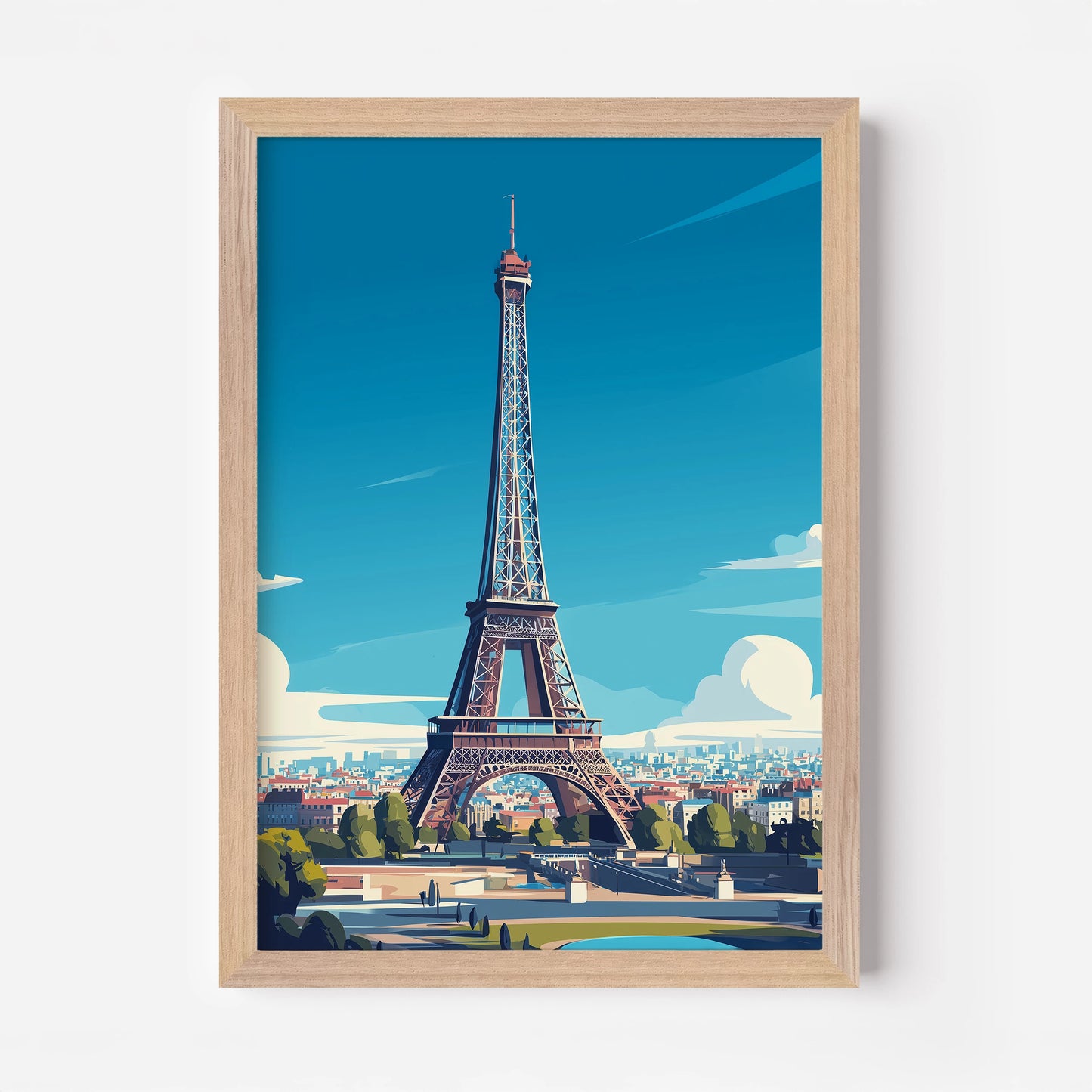 The Eiffel Tower Paris France Europe Travel Poster