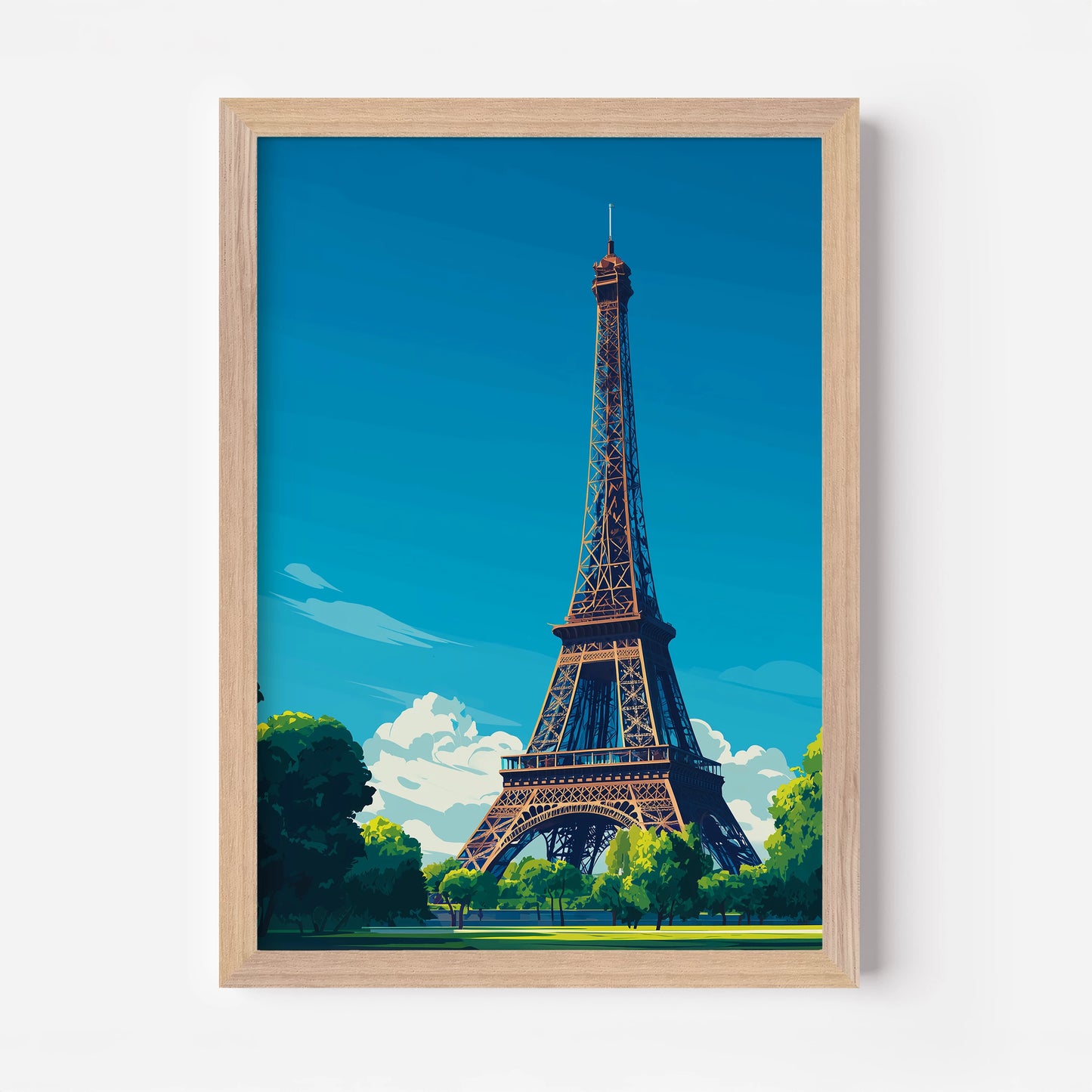 The Eiffel Tower Paris France Europe Travel Poster