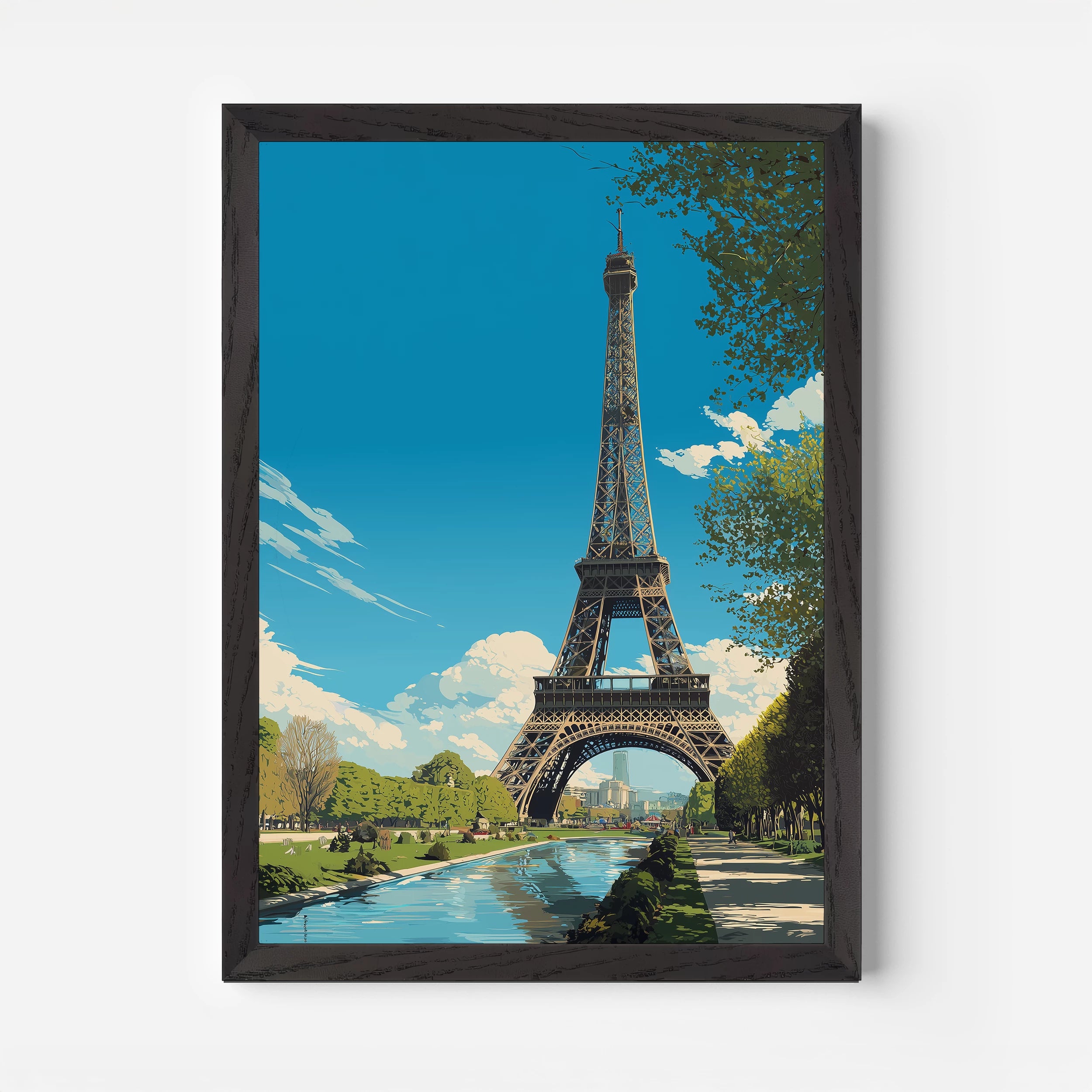 The Eiffel Tower Paris France Europe Travel Poster