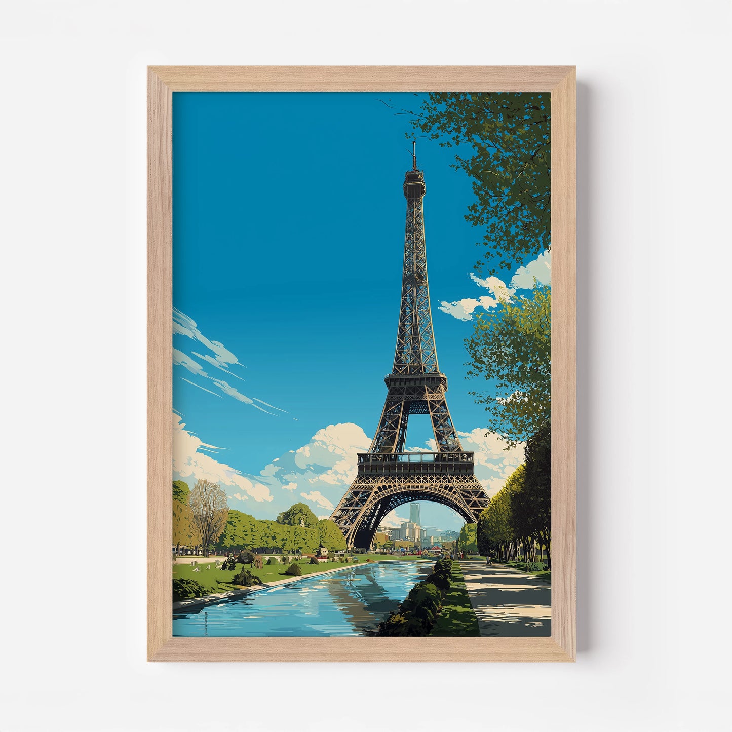 The Eiffel Tower Paris France Europe Travel Poster