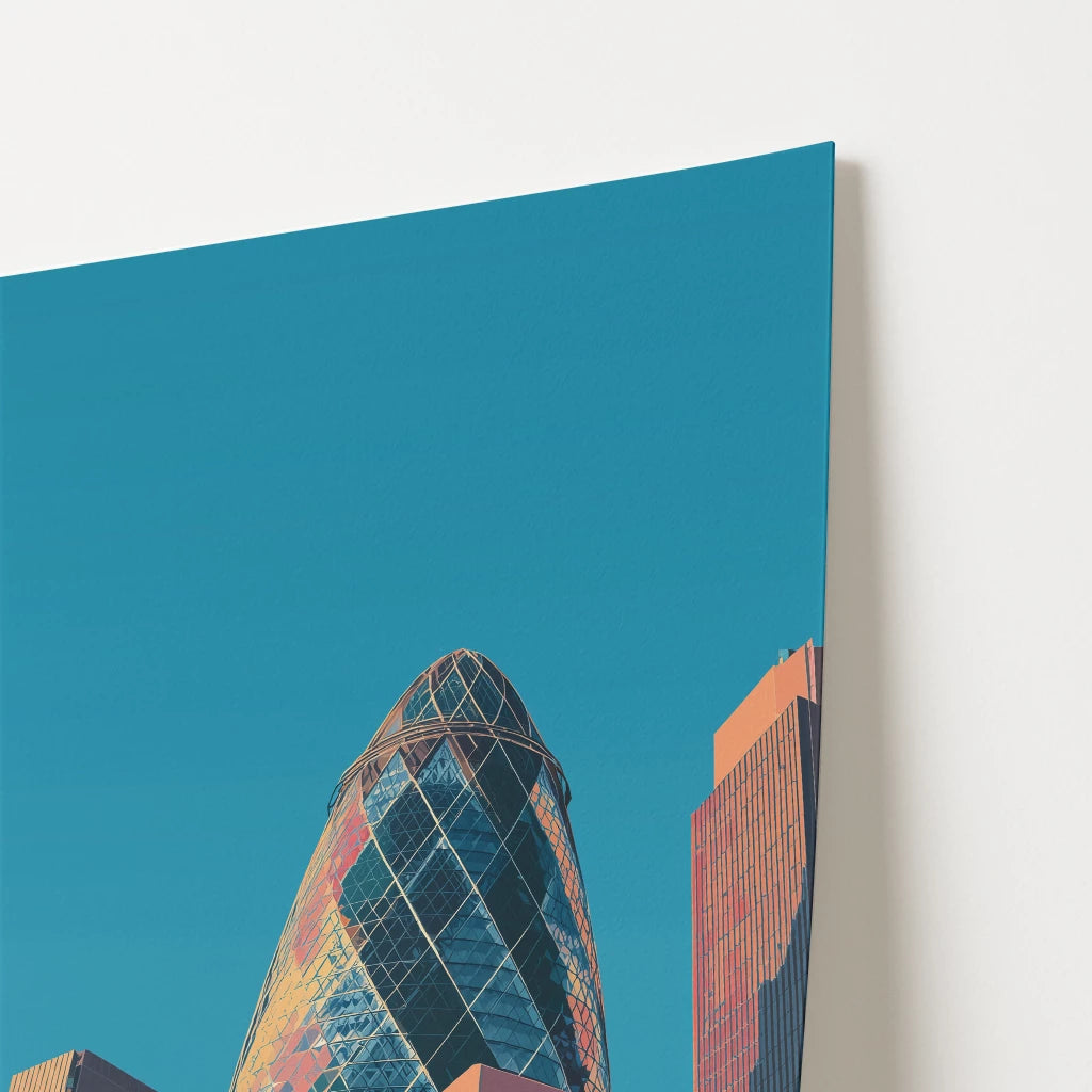 The Gherkin London England Travel Poster