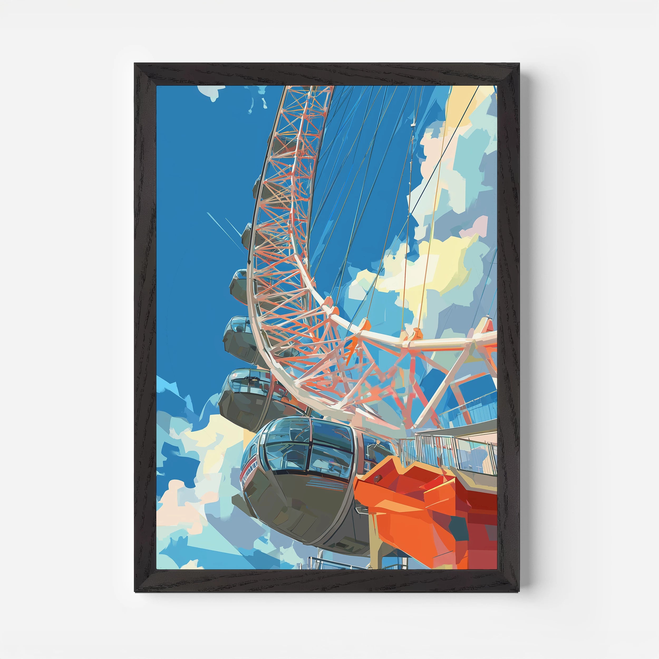 The London Eye London England Travel Poster